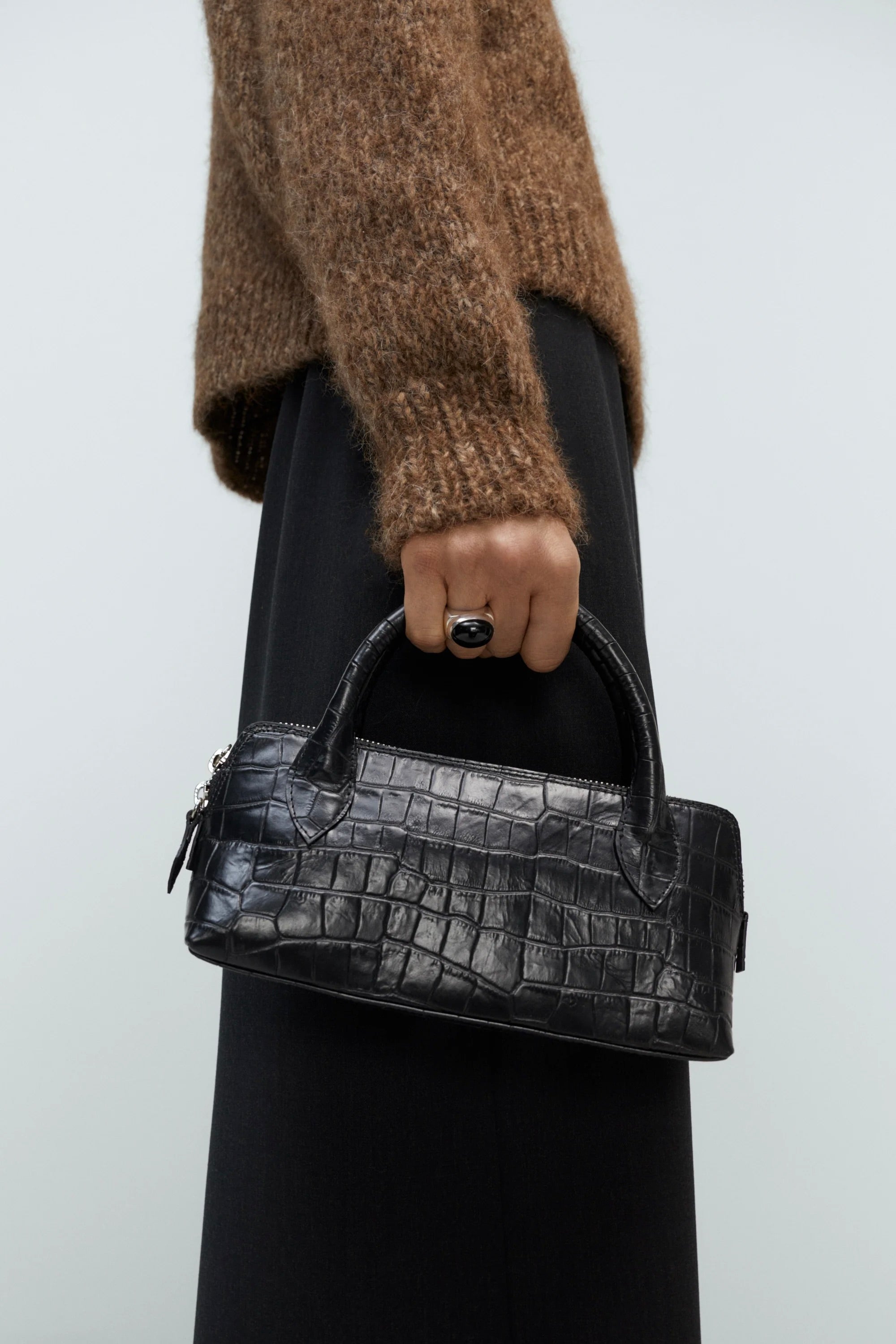 Cordera Mini Bag / Crocodile Black