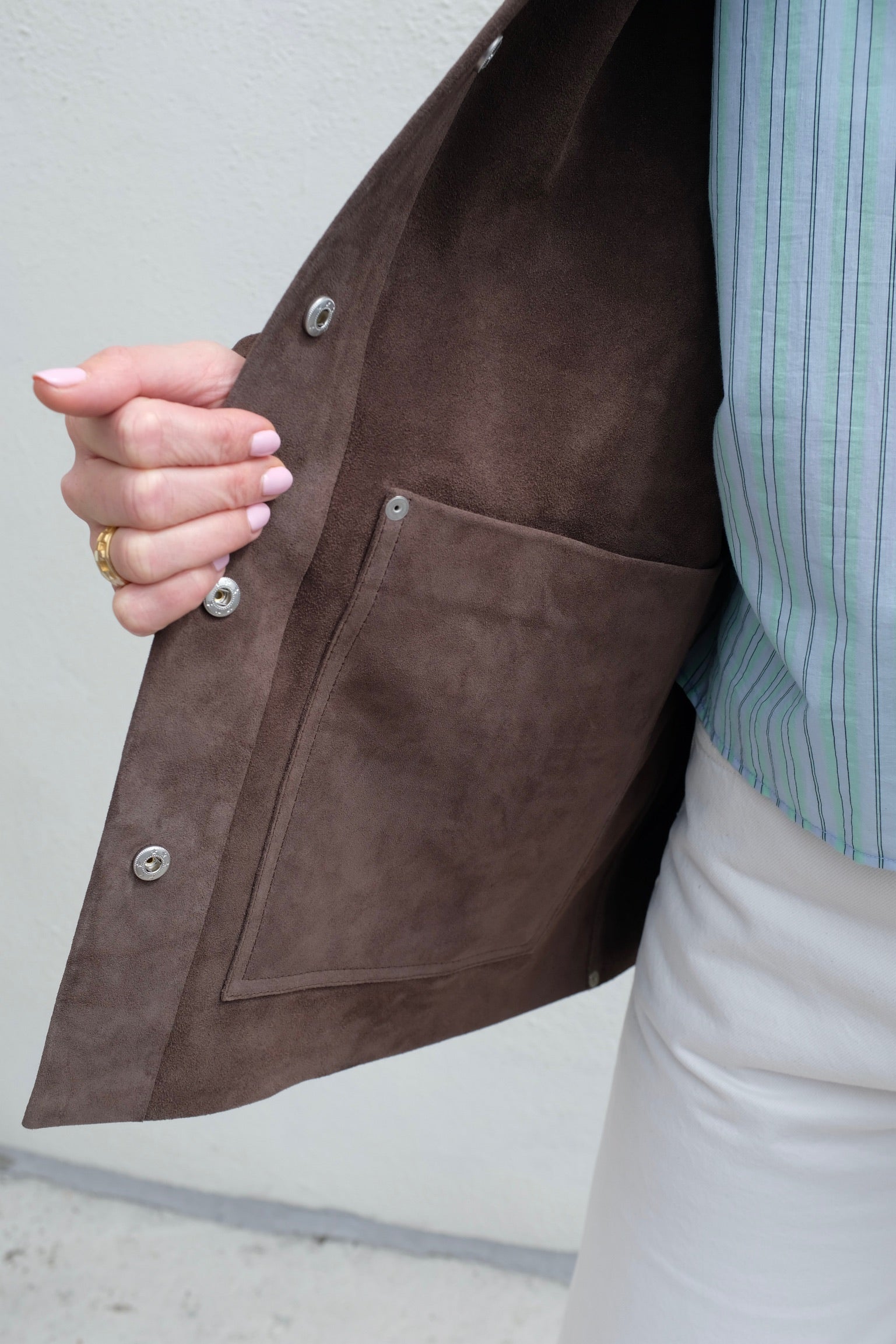 Studio Nicholson Dash Suede Utility Jacket / Grey