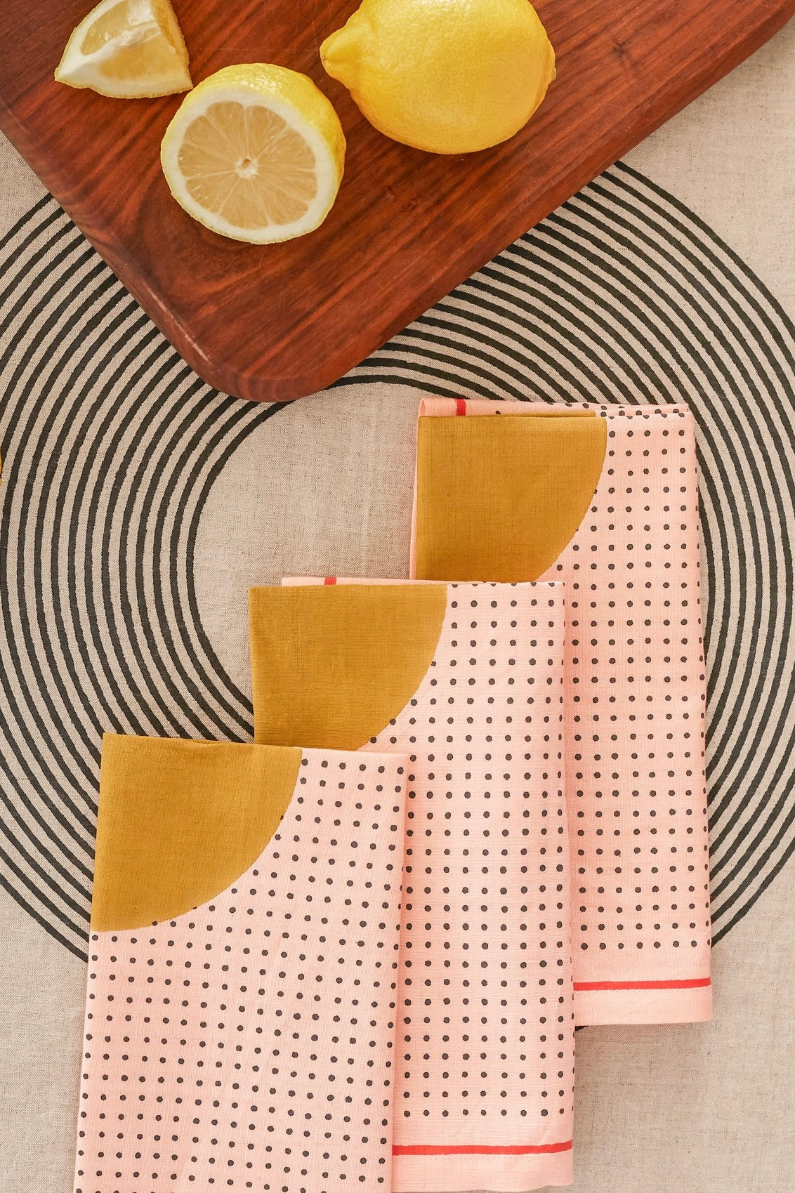 Block Shop Solstice Napkin Set / Peach