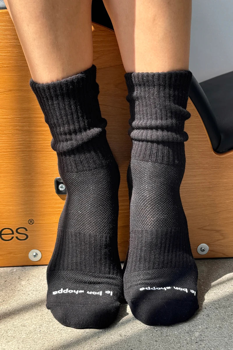 Grip Gym Socks / Black + Black