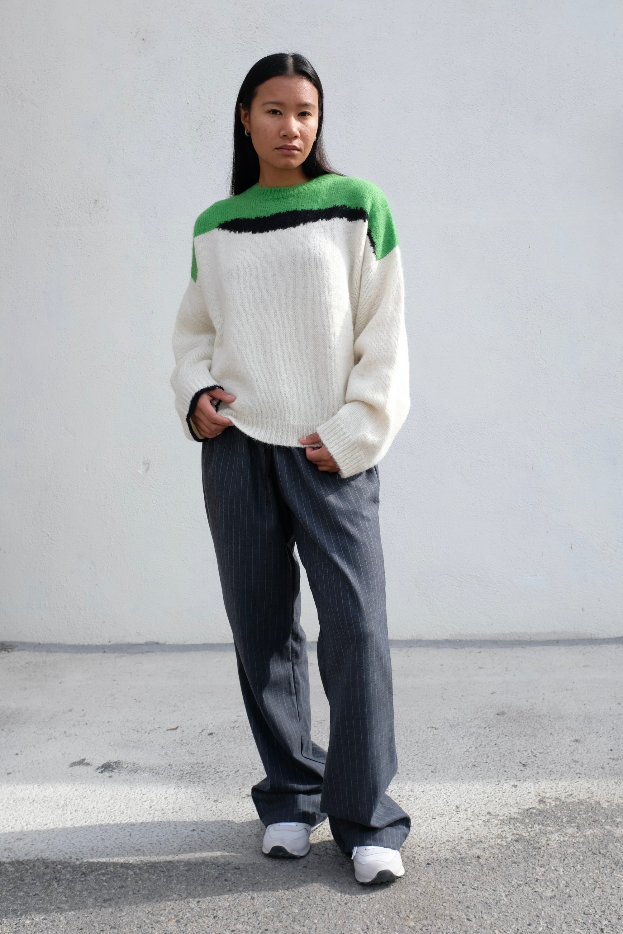 Cordera Alpaca +Suri Sweater / Bright Green