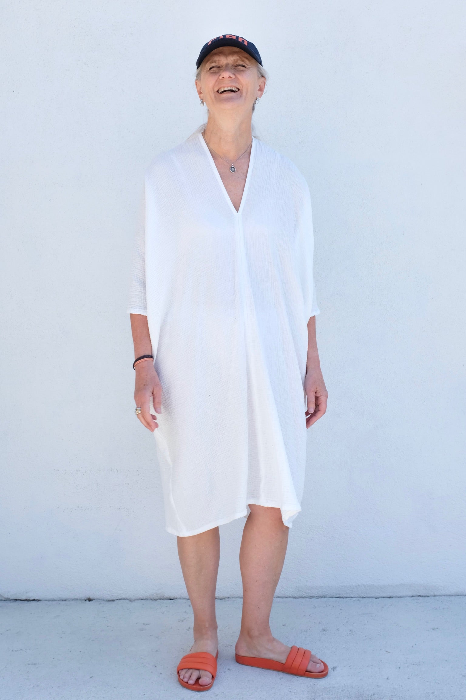 Miranda Bennett Muse Dress Bubble Gauze / White