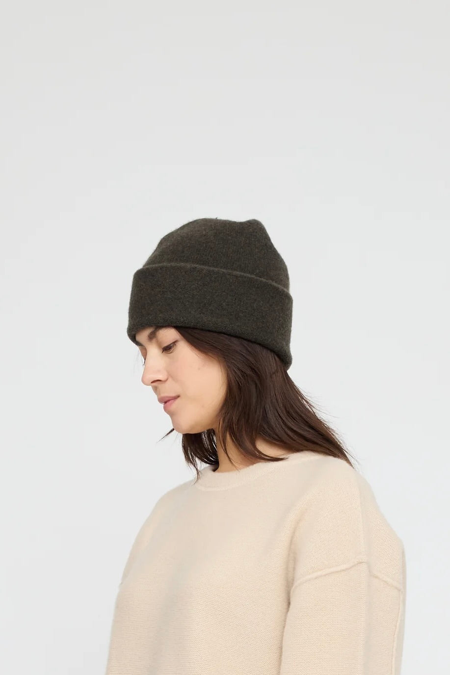 7115 by Szeki Merino Beanie / Olive Brown