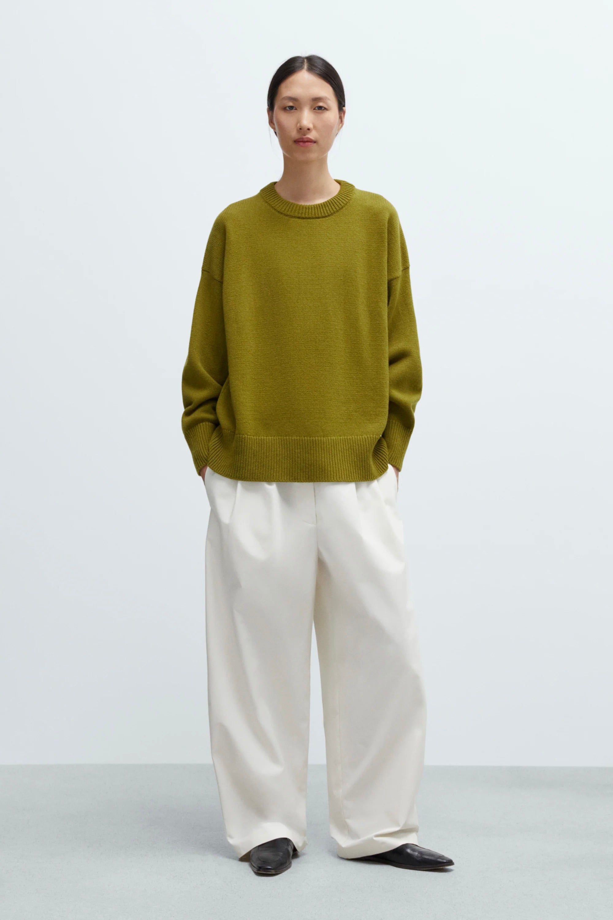 Merino Wool Oversized Sweater / Woodbine