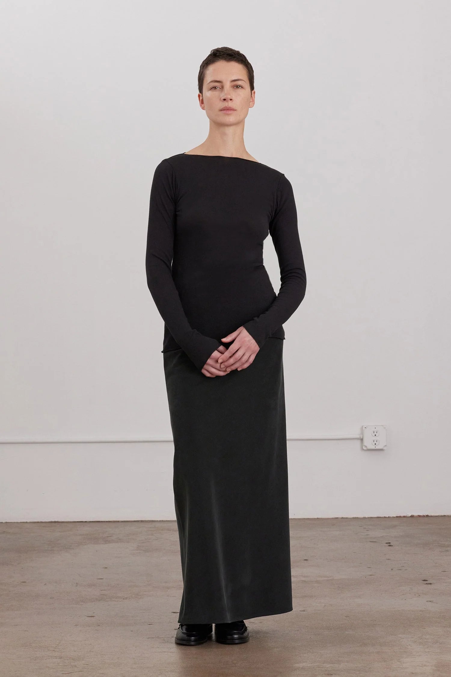 Bias Skirt / Black