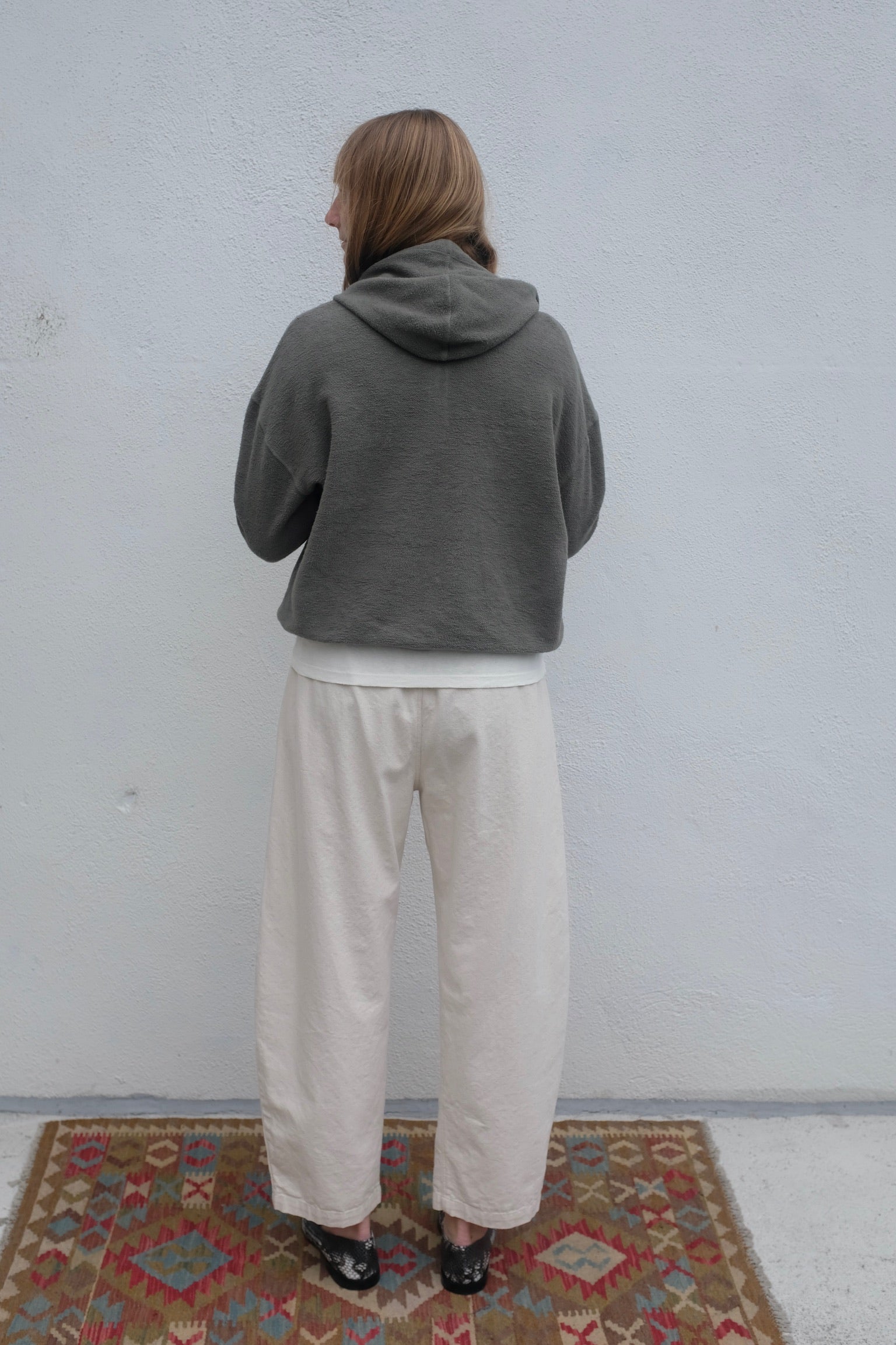 Jungmaven Heathered Osprey Cropped Sweatshirt / Olive