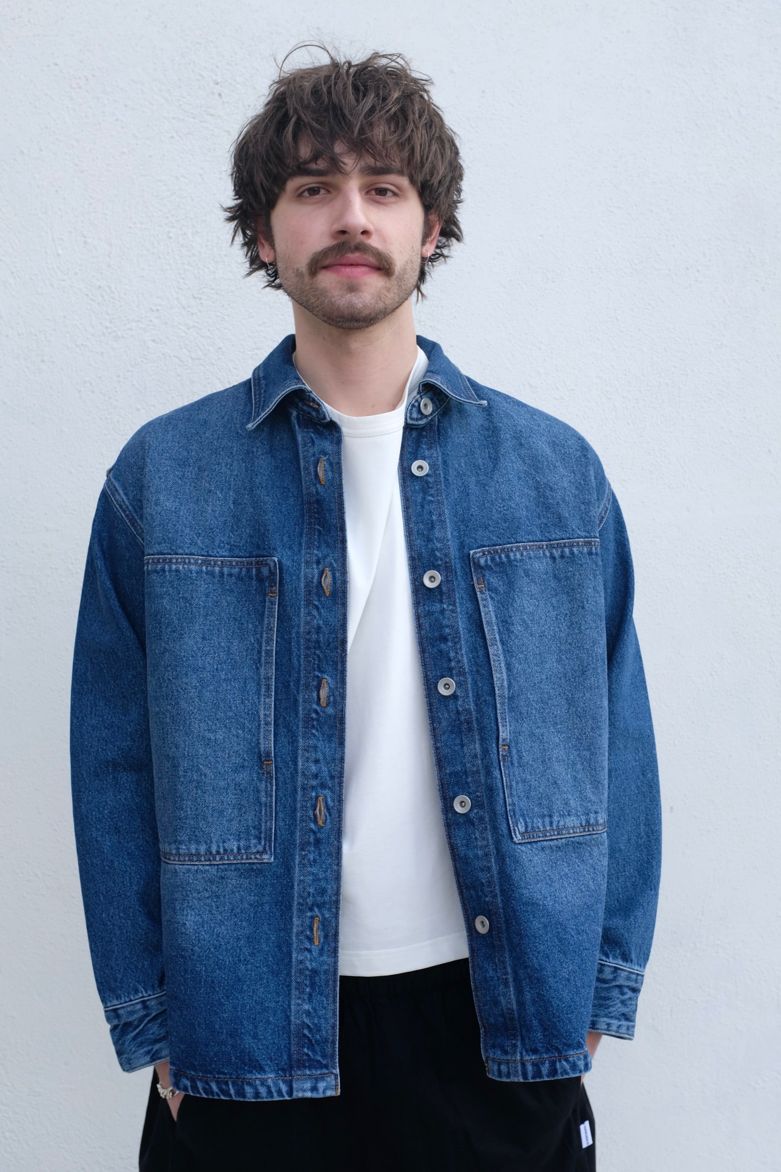 Studion Nicholson Paso Denim Shirt / Worn Wash Indigo