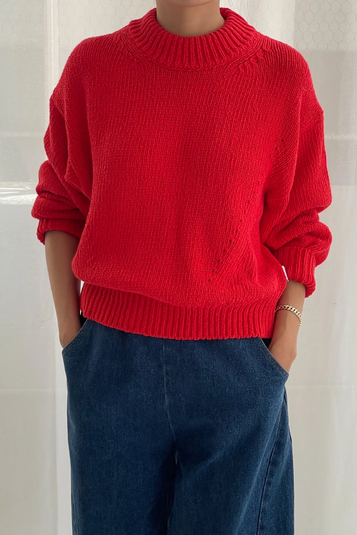 Le Bon Shoppe Zoe Cotton Sweater / Chilli