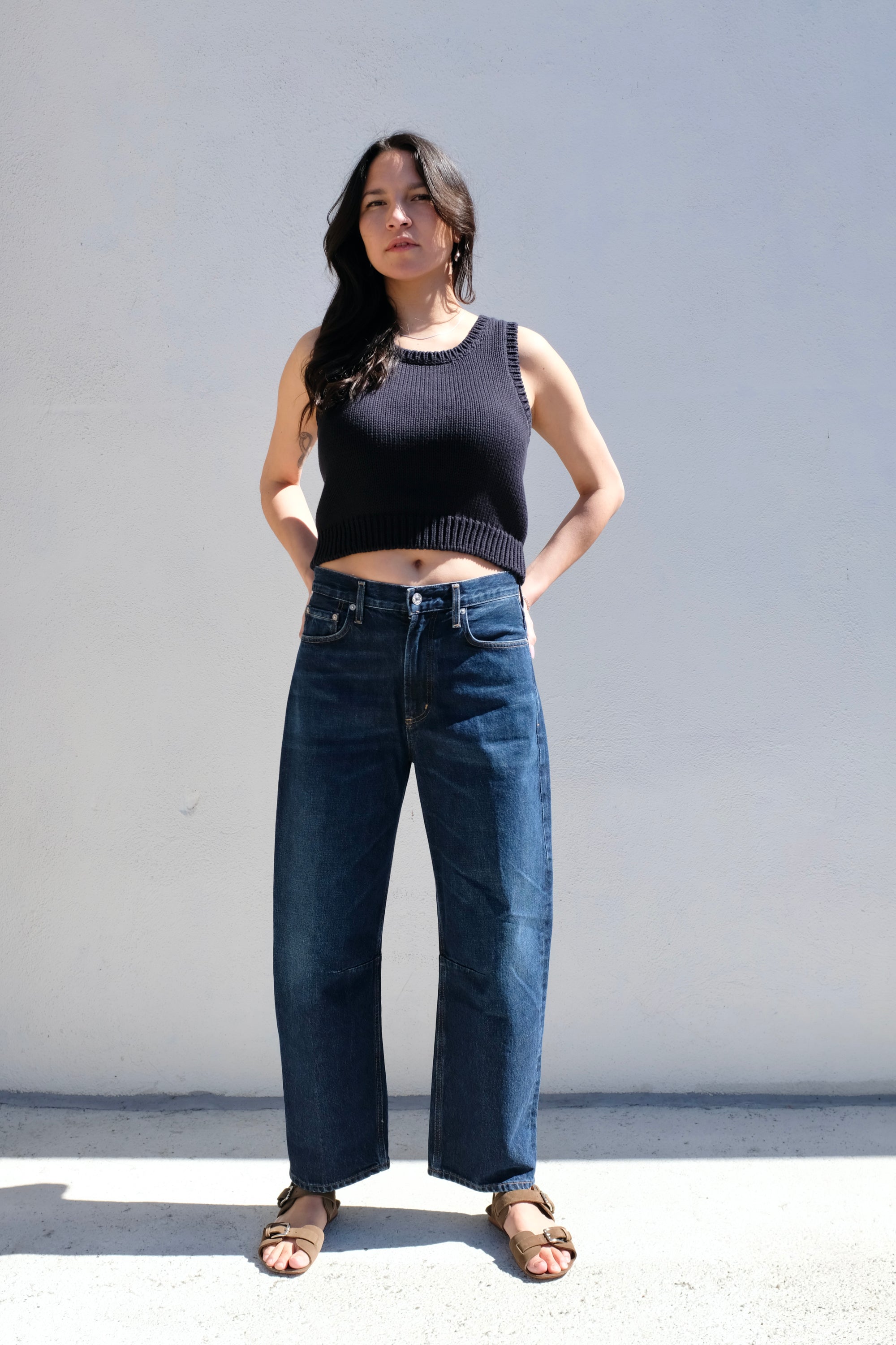 Gillian Stevens Persephone Knit Top / Navy