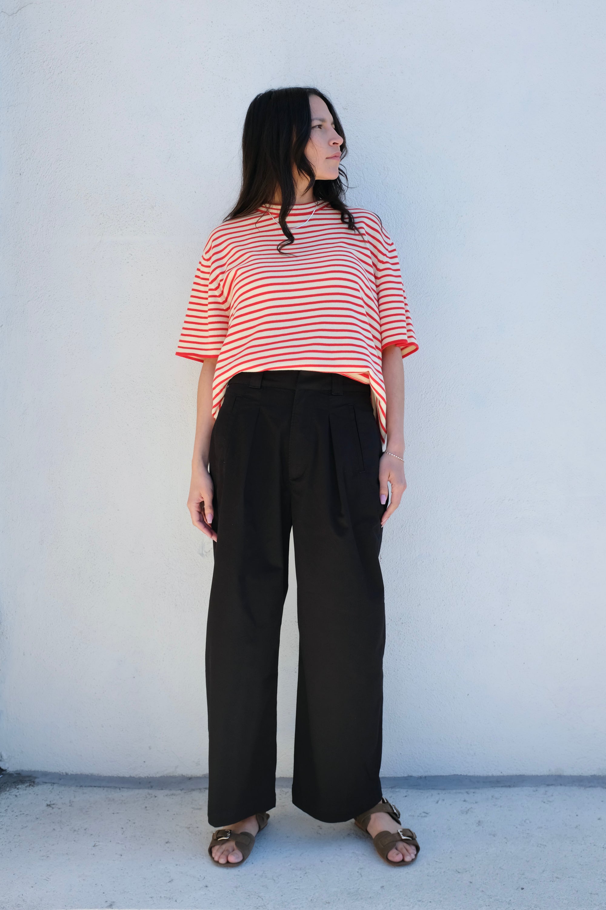 Citizens of Humanity Cara Crop Pleated Trouser / Black