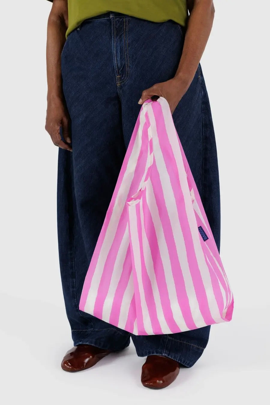 BAGGU Standard Shopper / Pink Painted Stripe