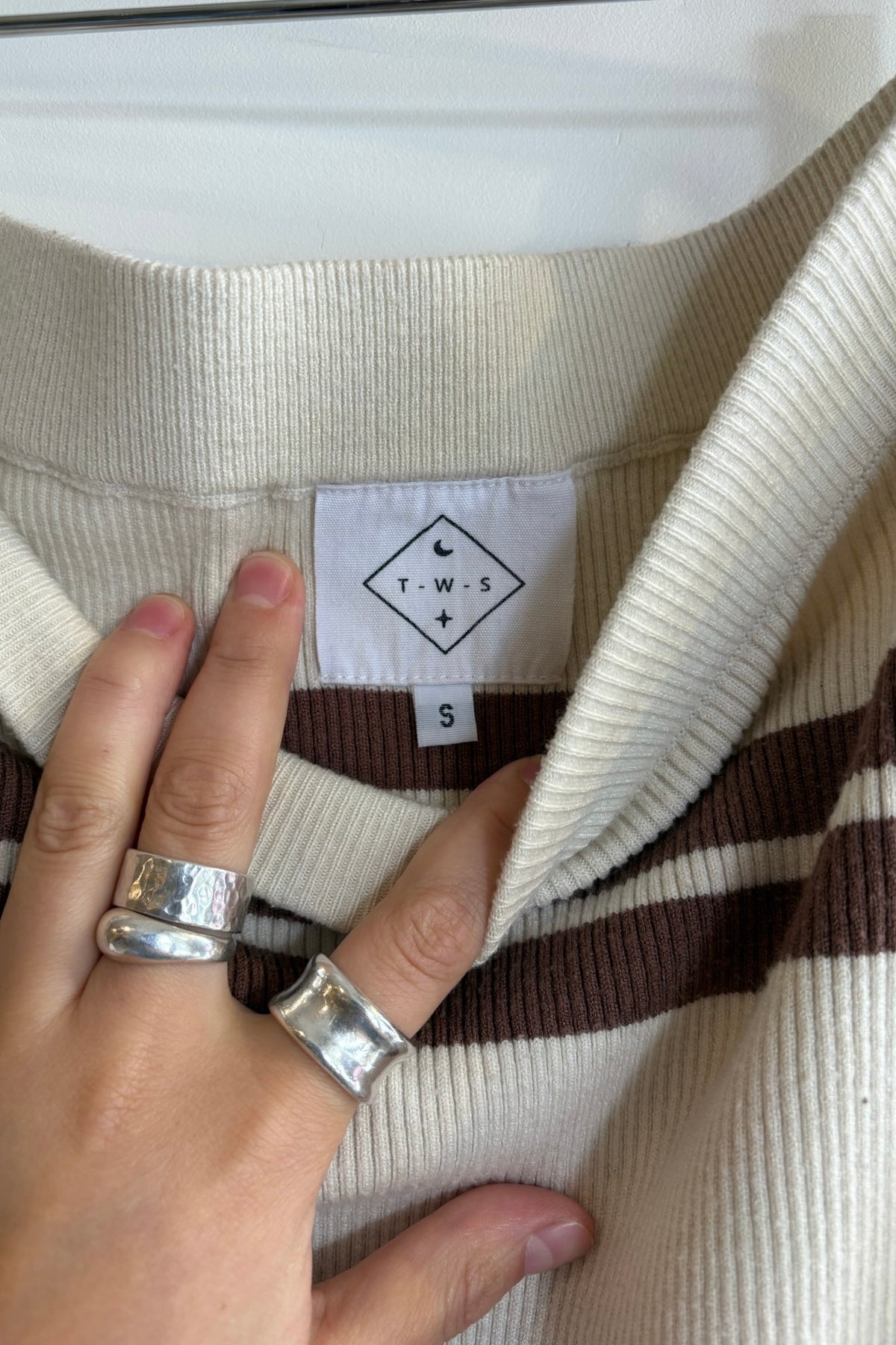 Pre-Loved / The Wholesome Store Brown &amp; Cream Knit Skirt / Size S
