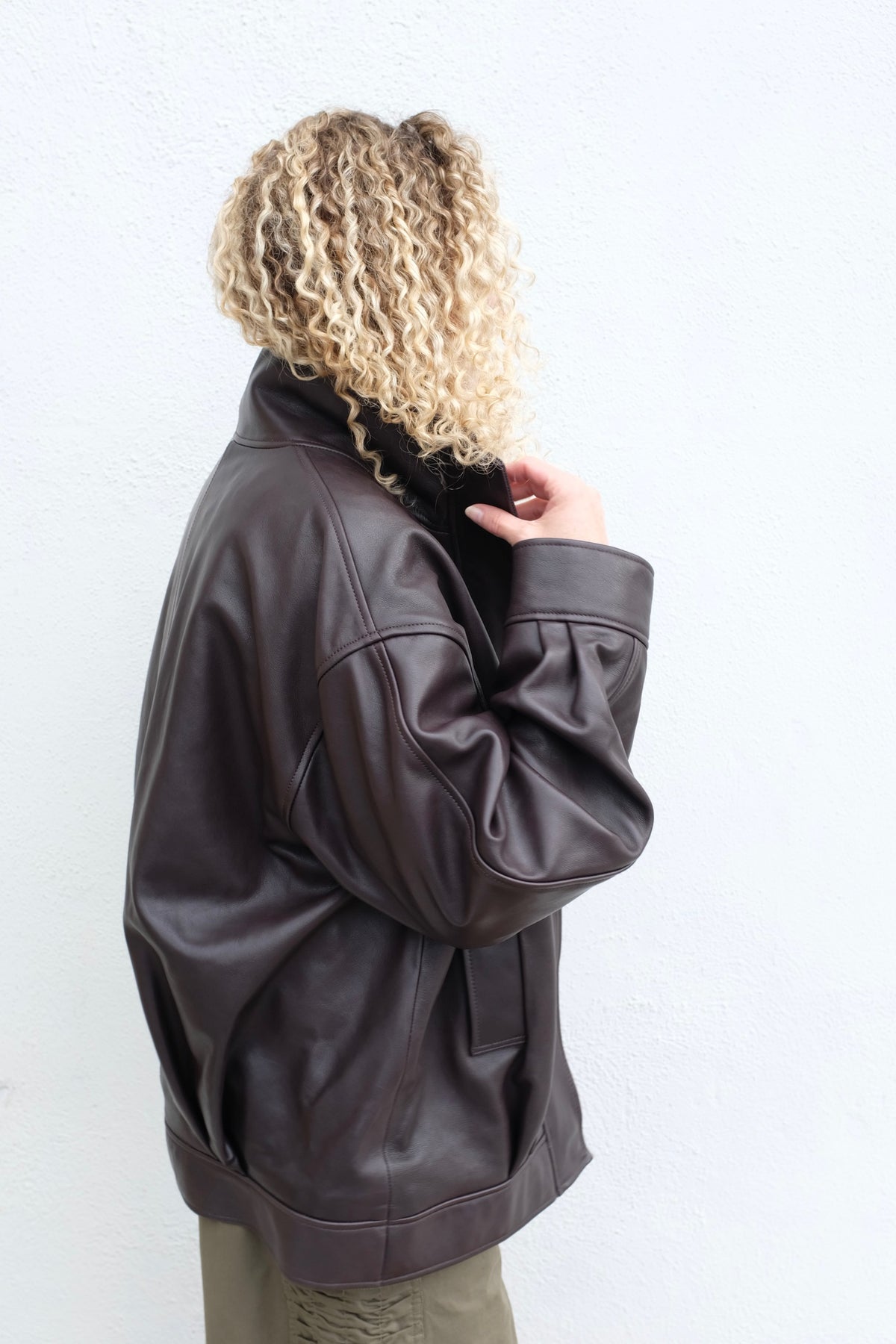 Paula Leather Jacket / Coffee Bean