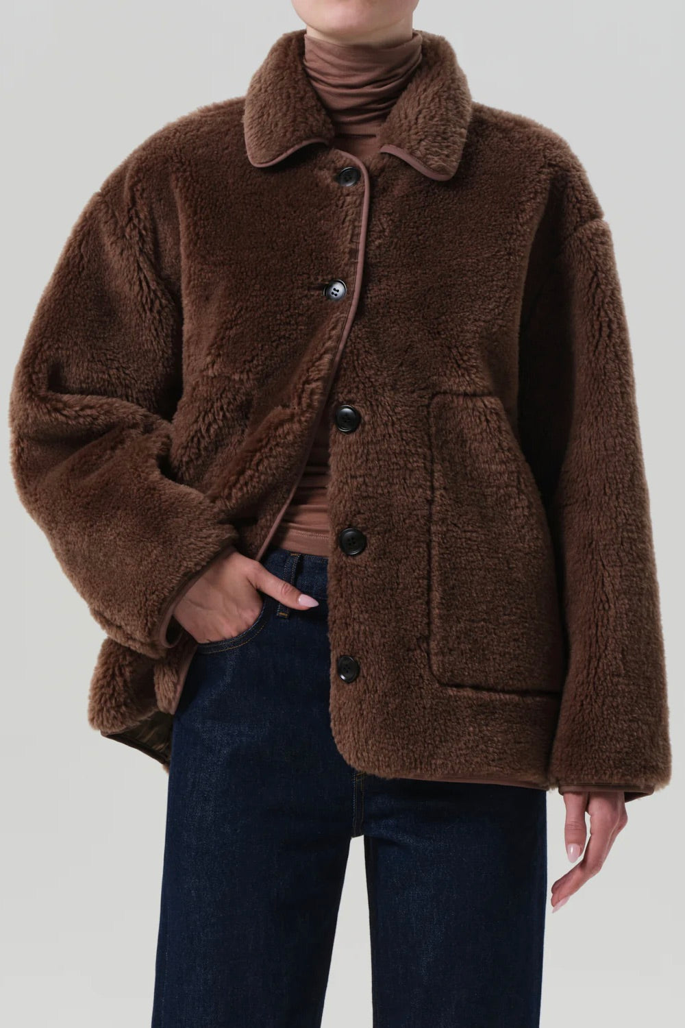 Citizens of Humanity Astrid Sherpa Jacket / Warm Brown