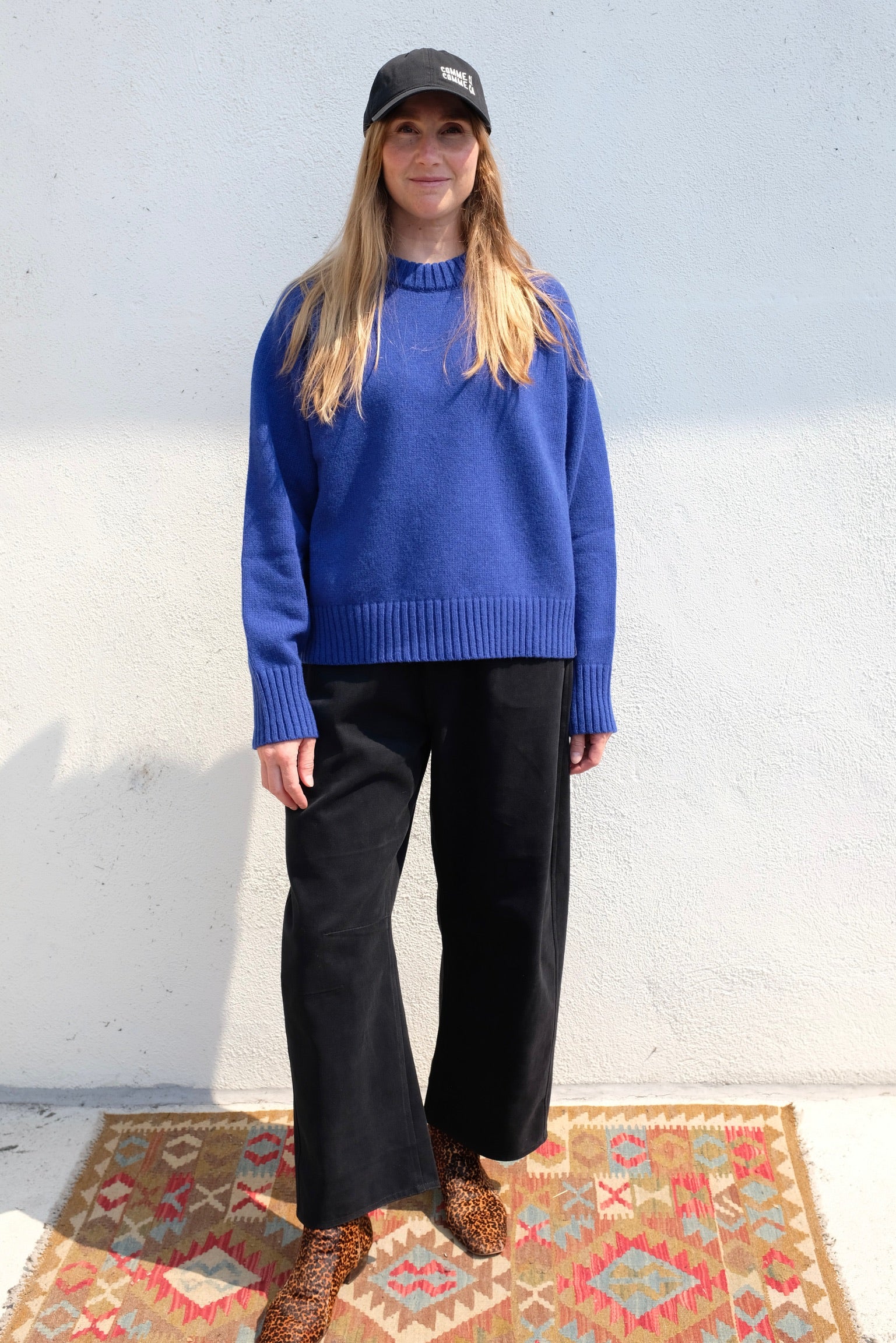 Curve Legged Work Trouser / Black Brushed Canvas