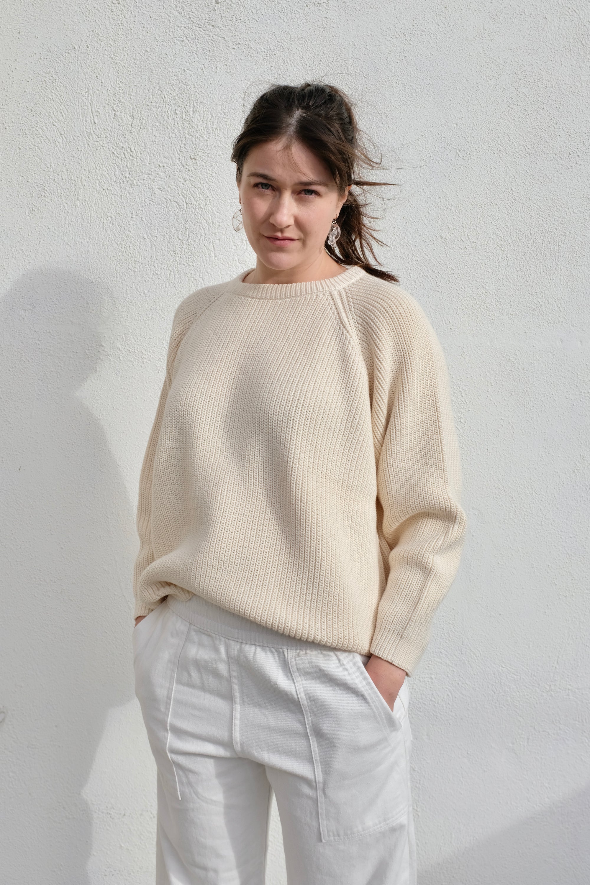 Hank Pullover / Ivory Cotton