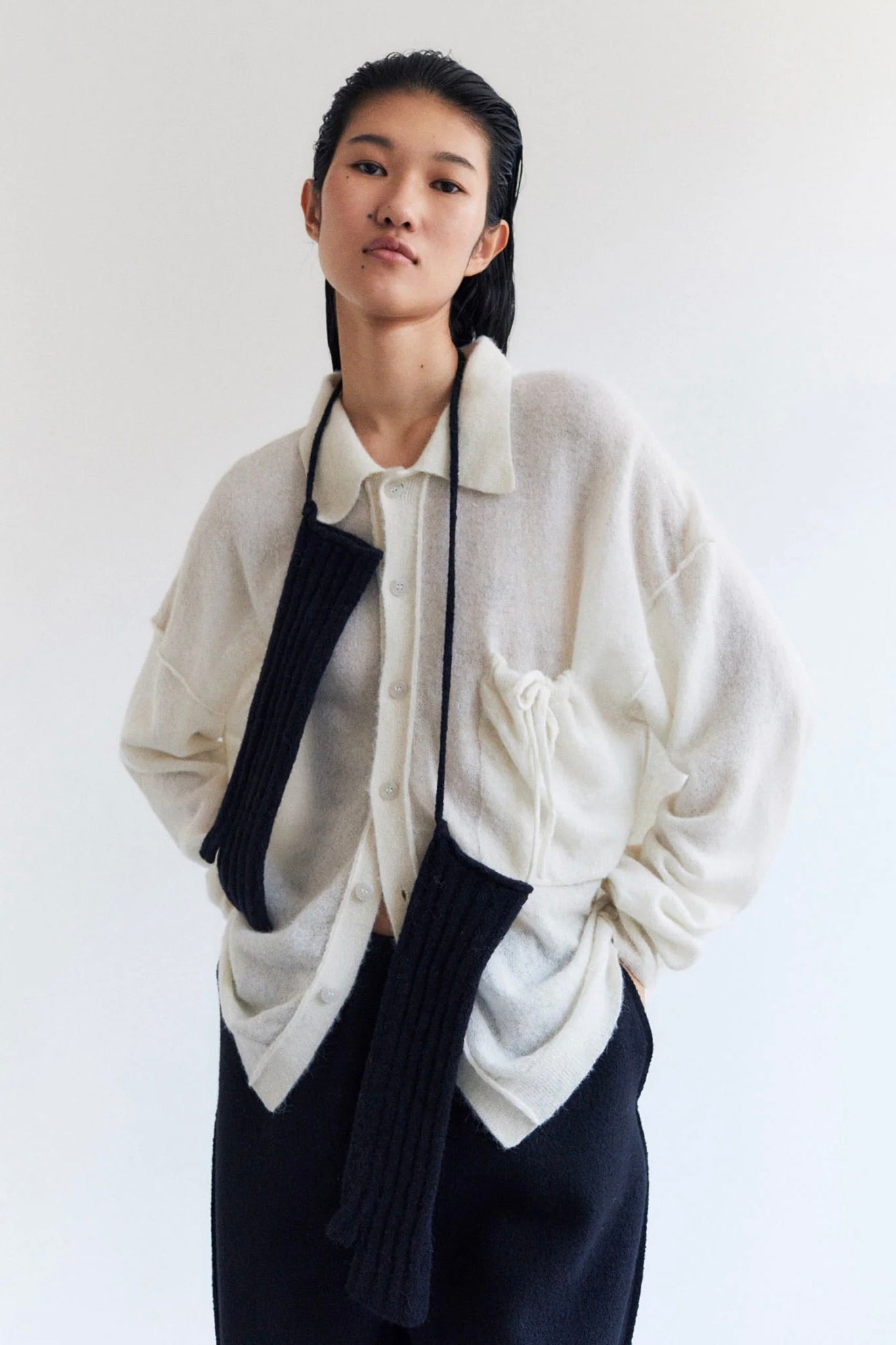 Rus Sasayaki Cardigan / Chalk