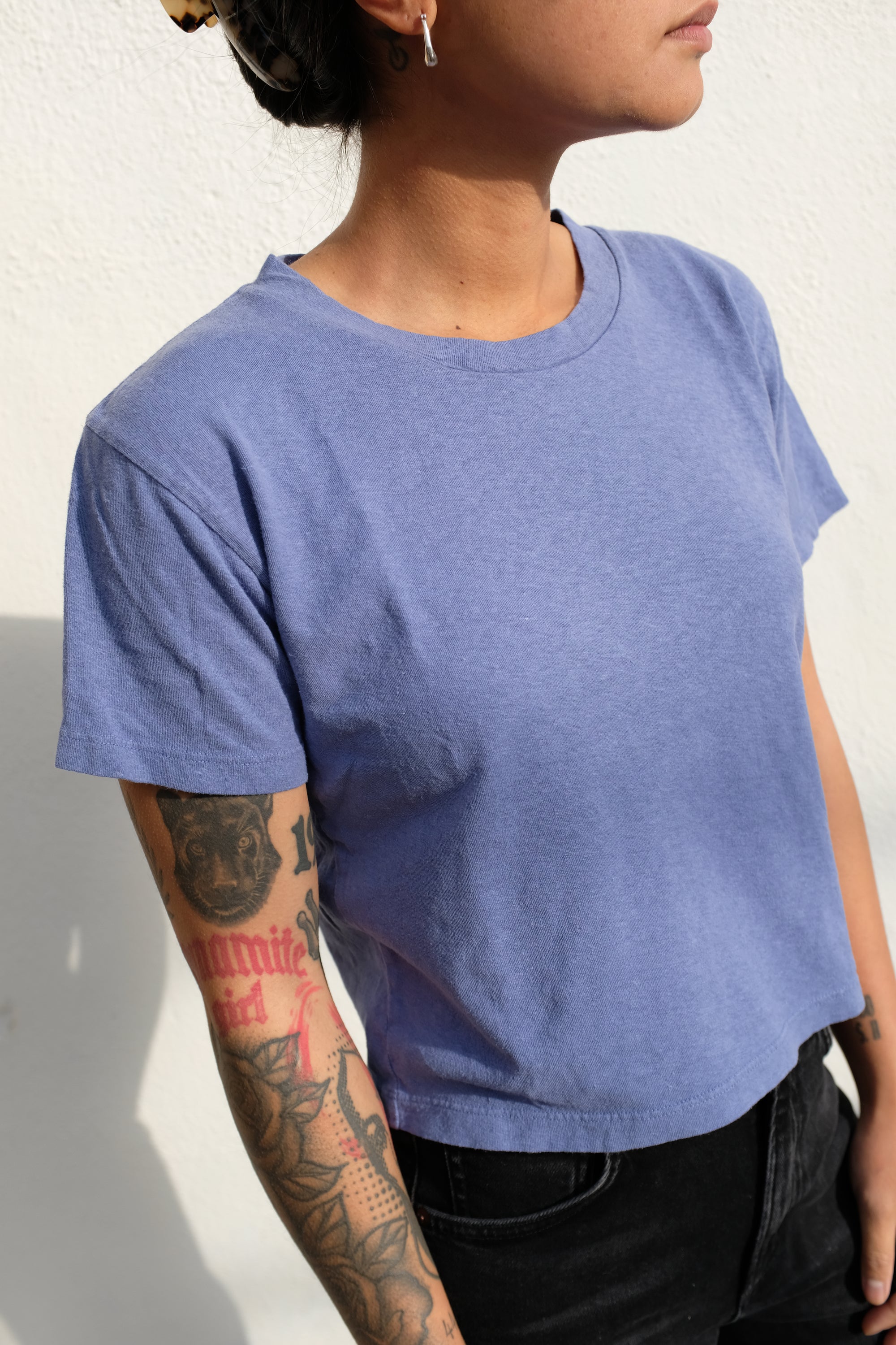 Cropped Lorel Tee / Wisteria