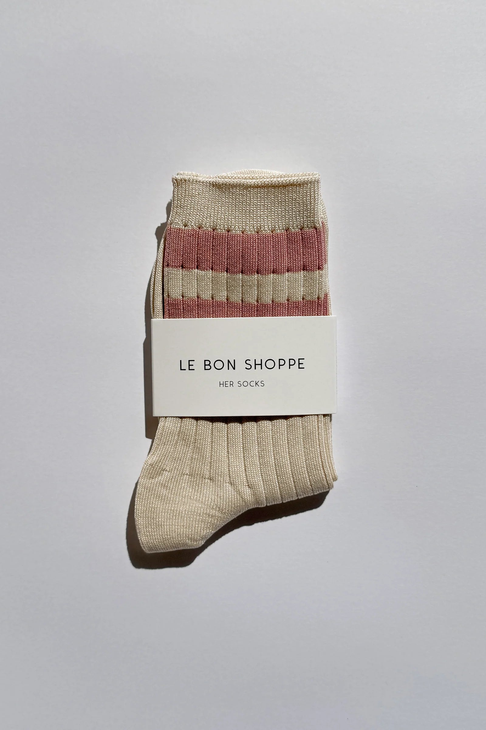 Le Bon Shoppe Her Varsity Socks / Rose