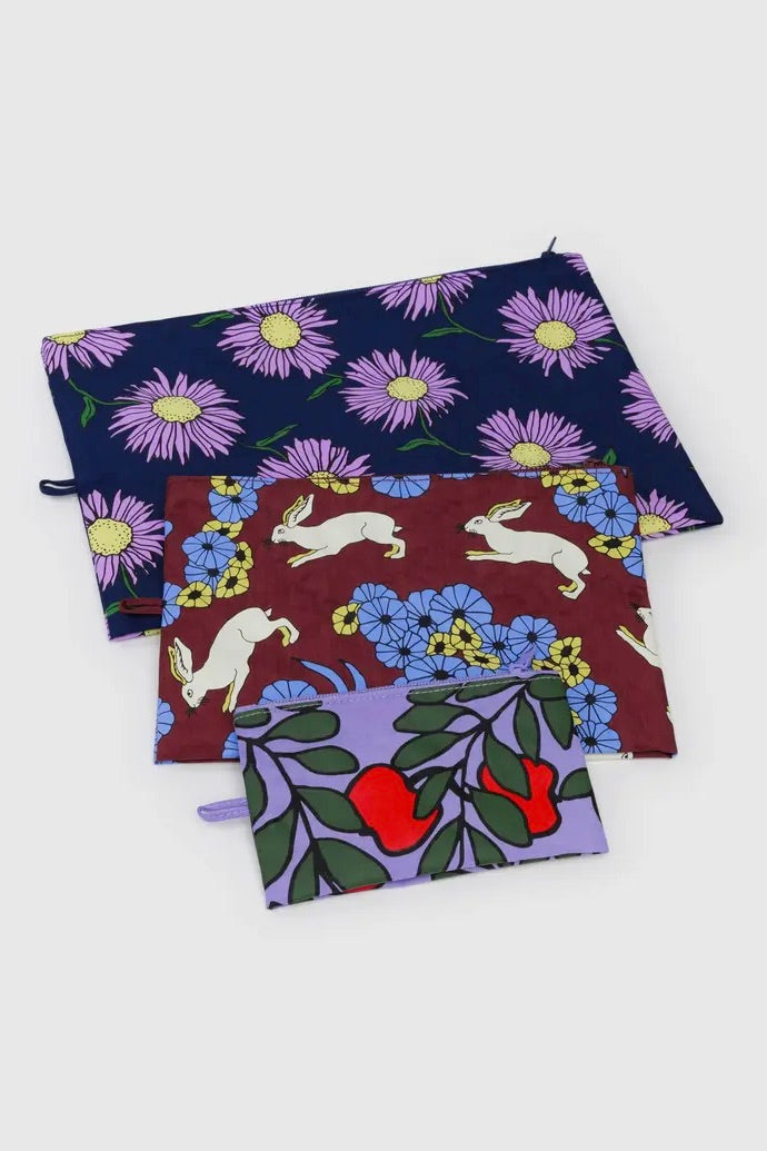 Baggu Go Pouch Set / Night Orchard