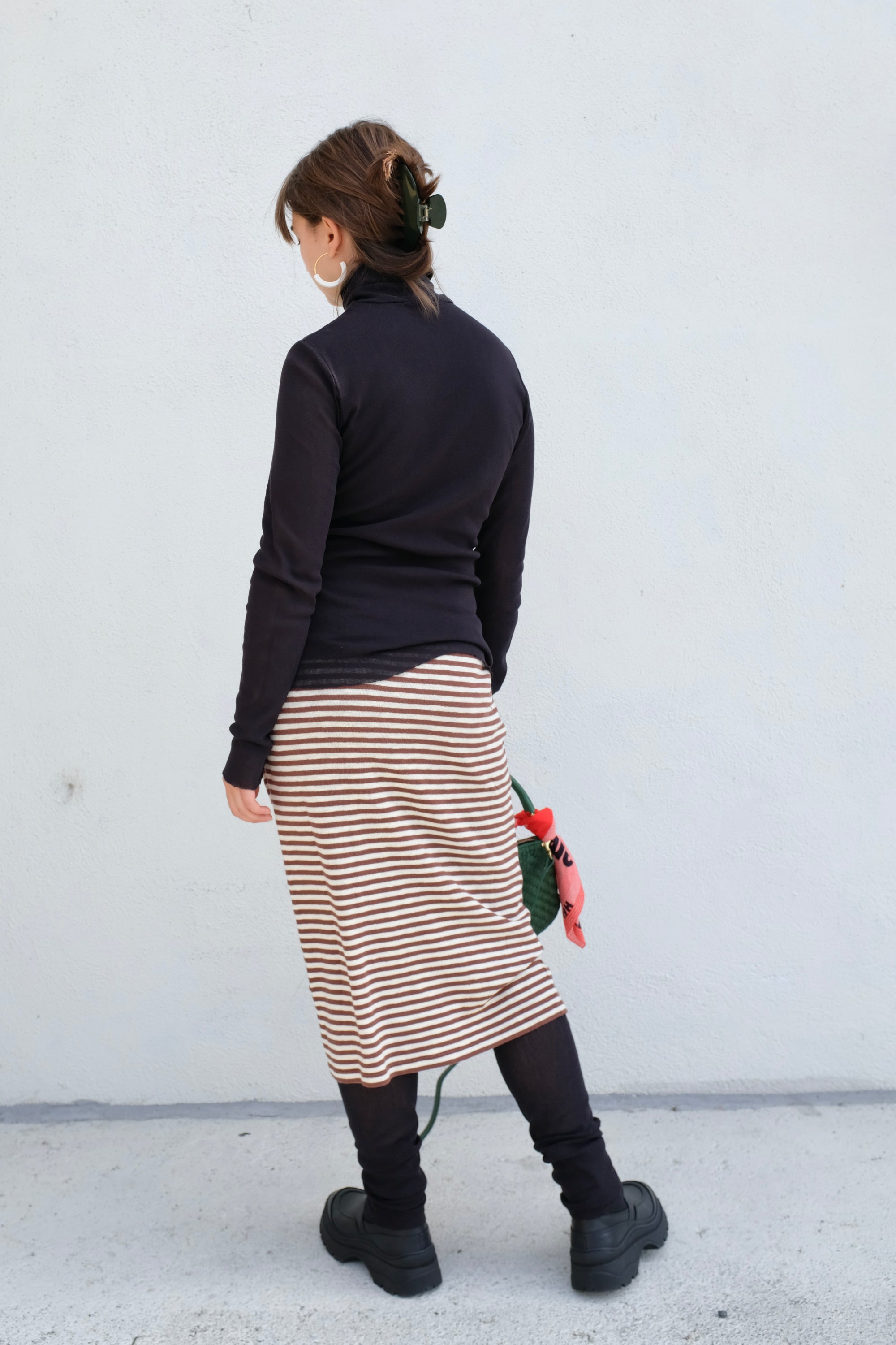 Black Crane Mesh Leggings / Black