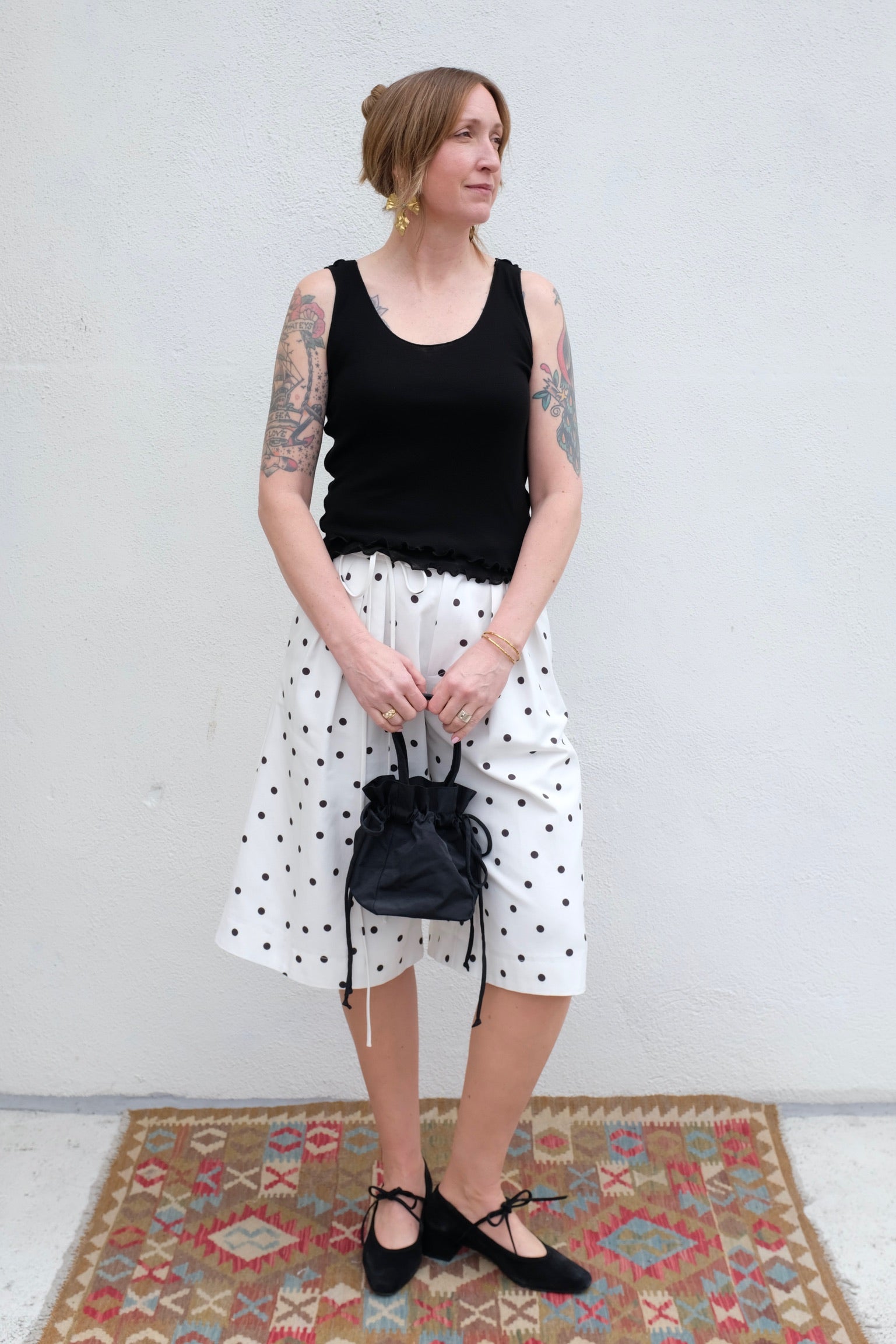 Eliza Faulkner Frances Short / White Polka Dot