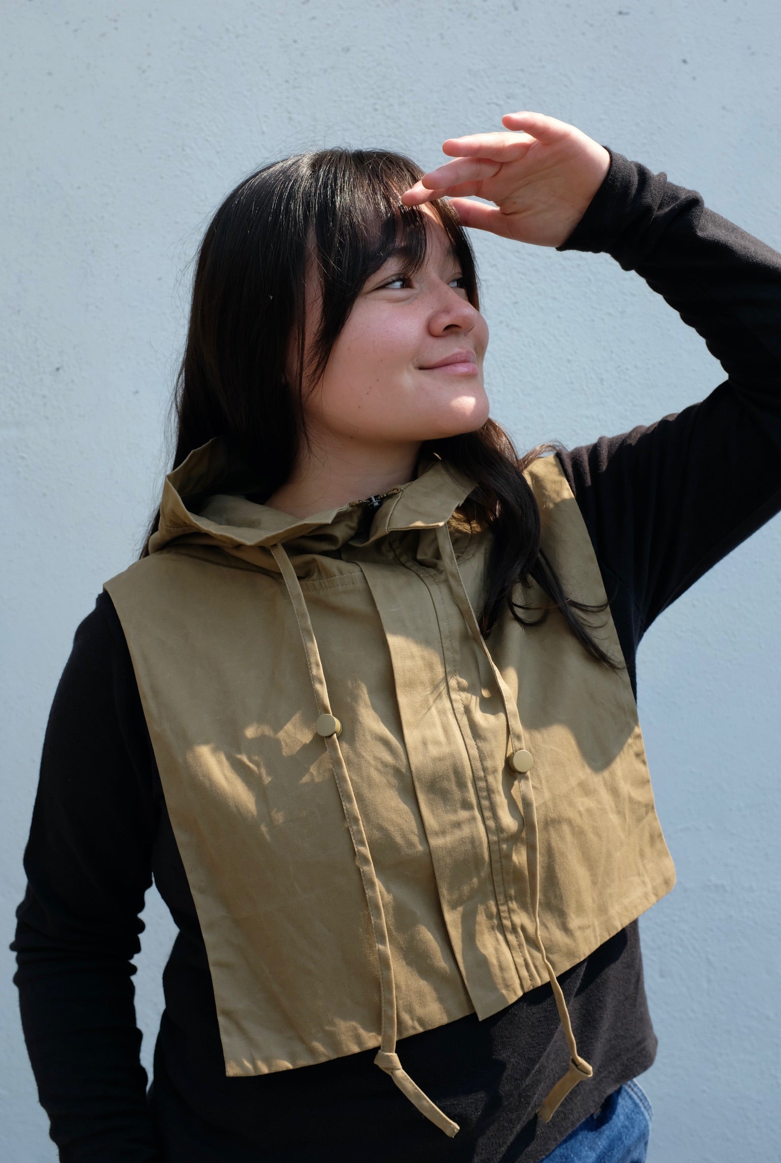7115 by Szeki Waxed Hooded Vest / Tan