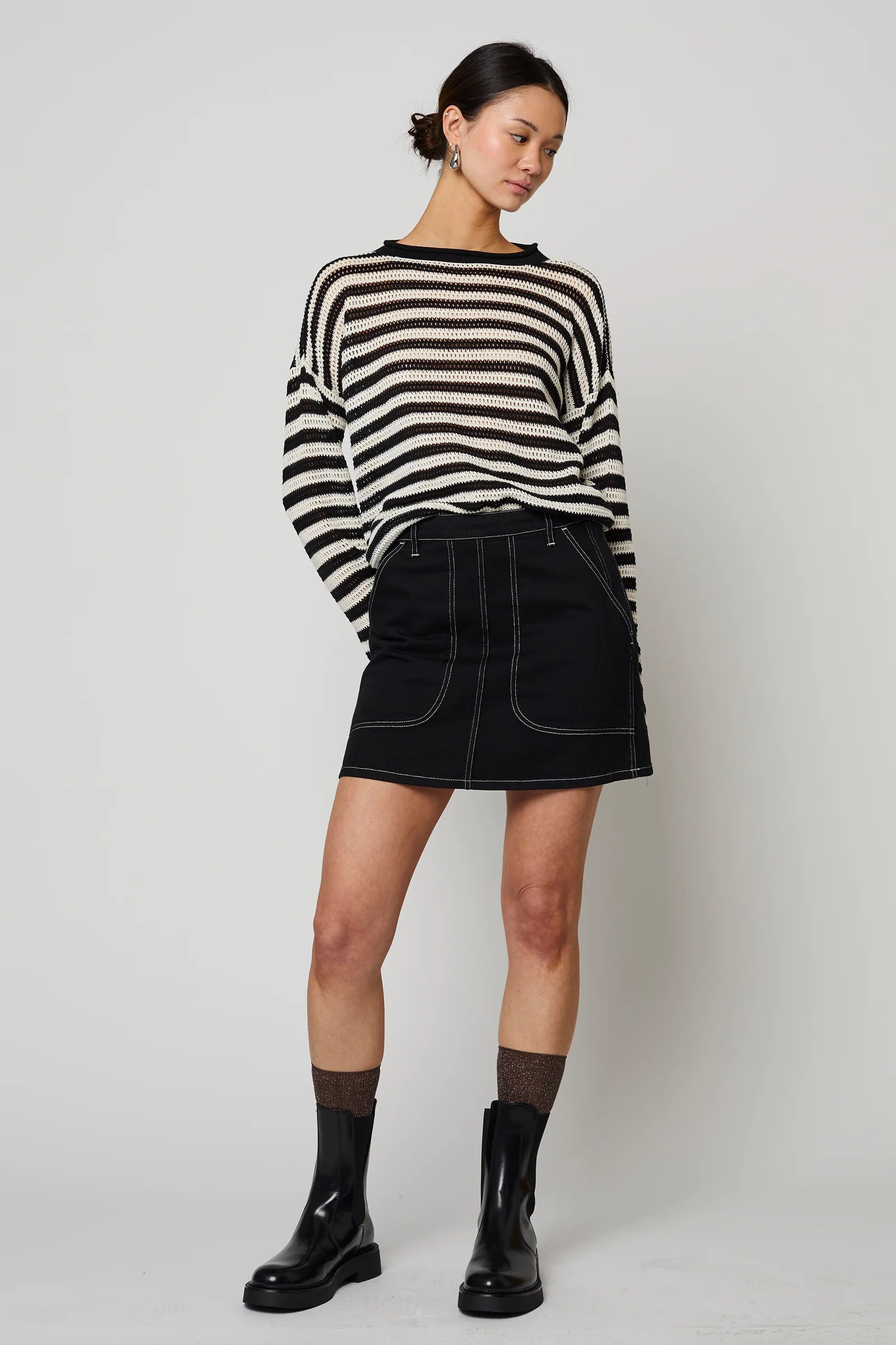 Atelier Leilani Sweater / Openwork Stripe