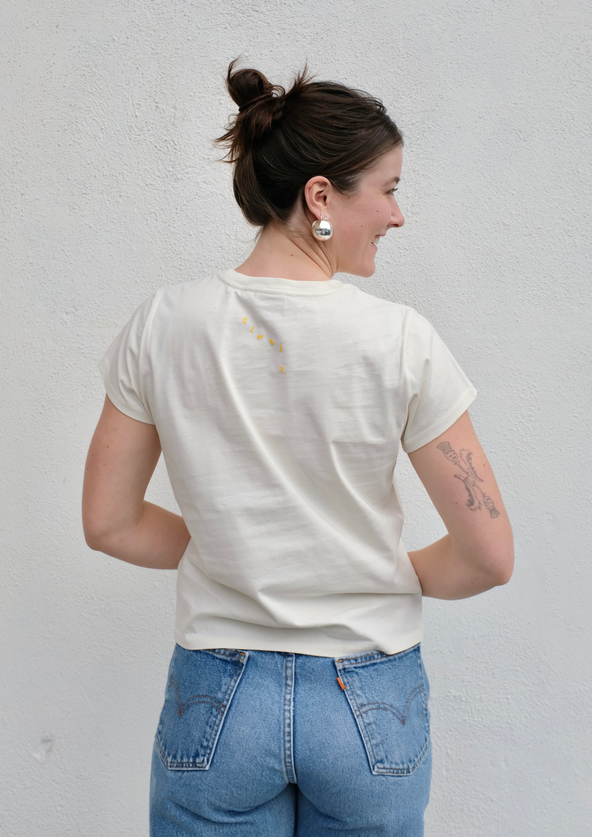 Clare V. Classic Tee / Cream + Marigold CIAO