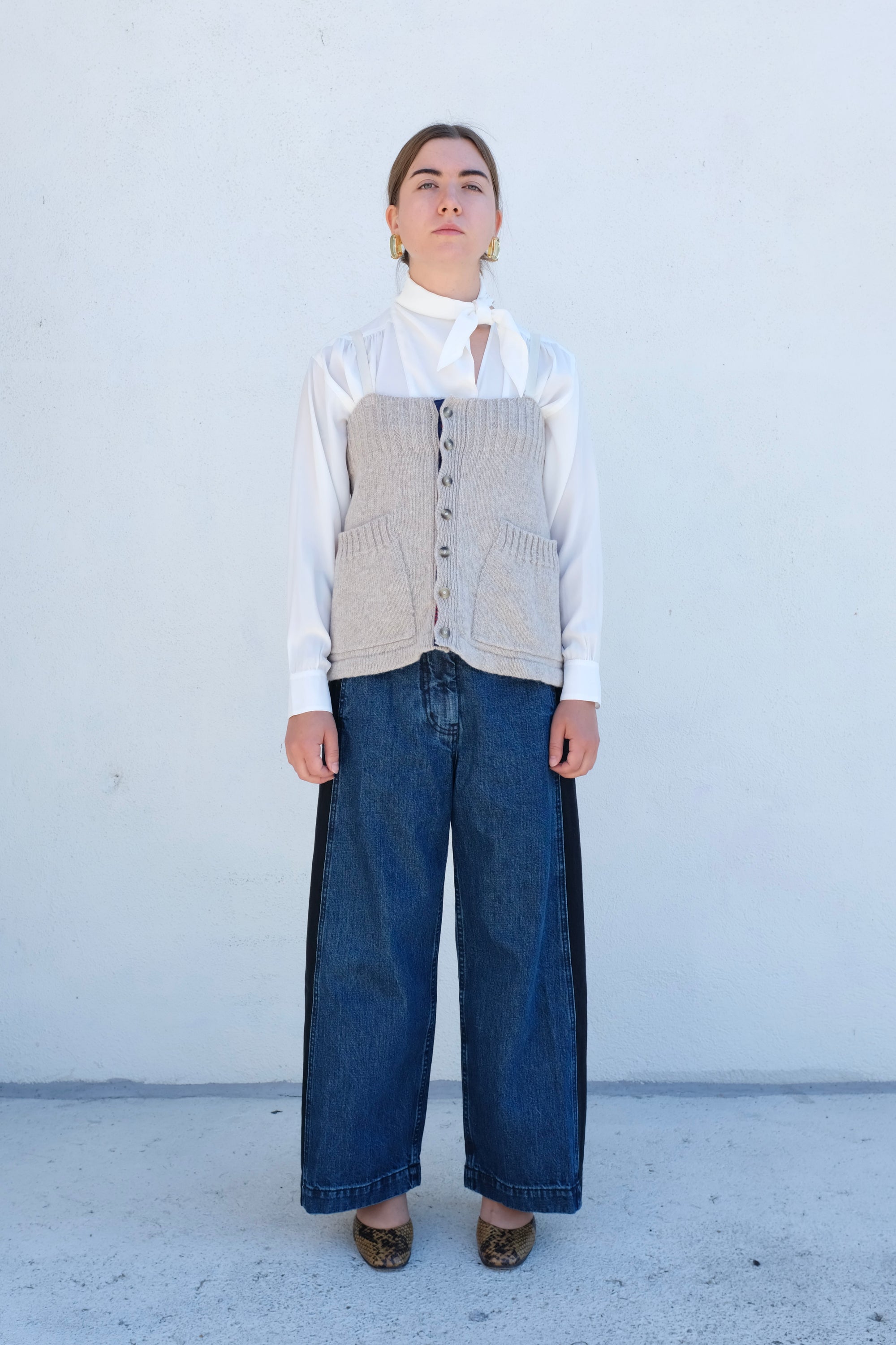 La Fetiche Nusch Tie Neck Blouse / Ecru
