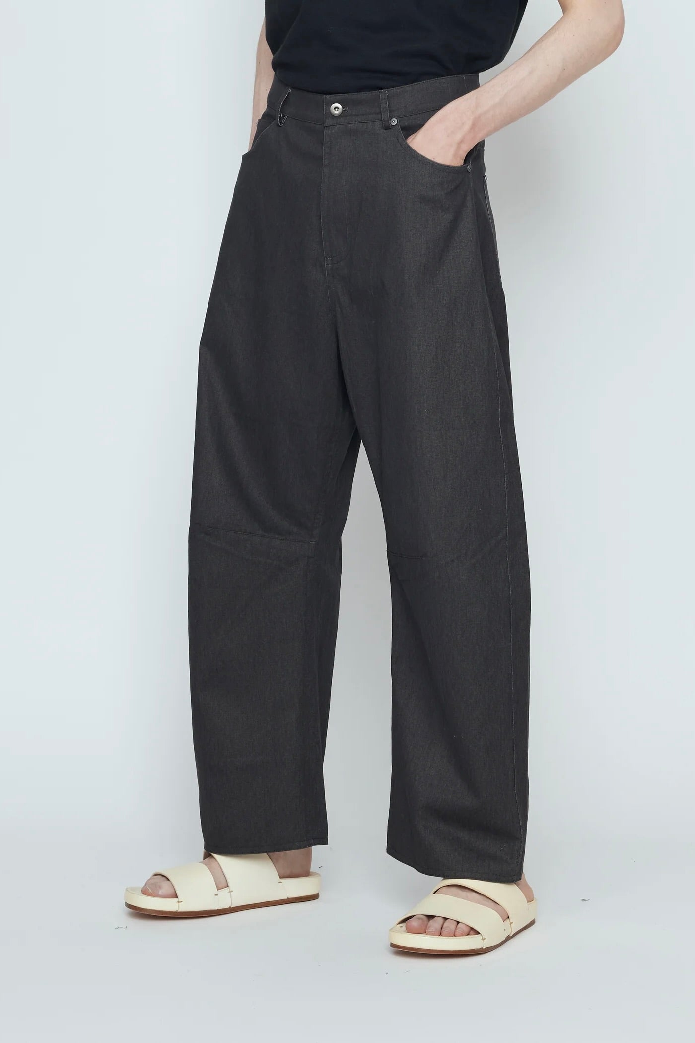 7115 By Szeki Curve Legged Work Trouser / Charcoal Black