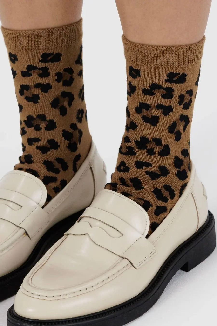 Baggu Crew Sock / Dark Leopard
