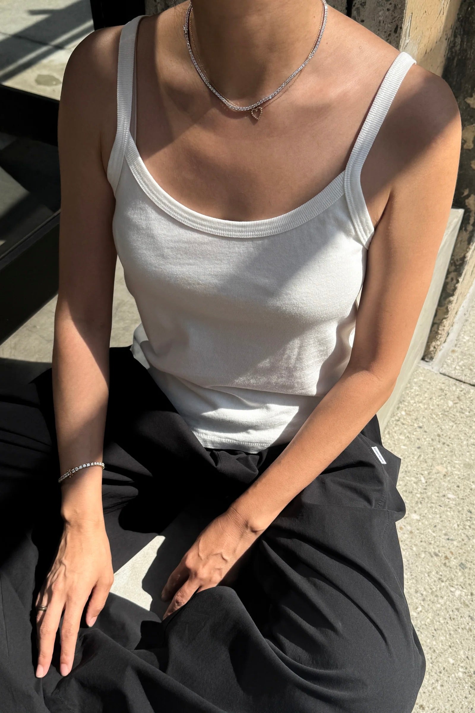 Premium Jersey Dana Cami / Vintage White