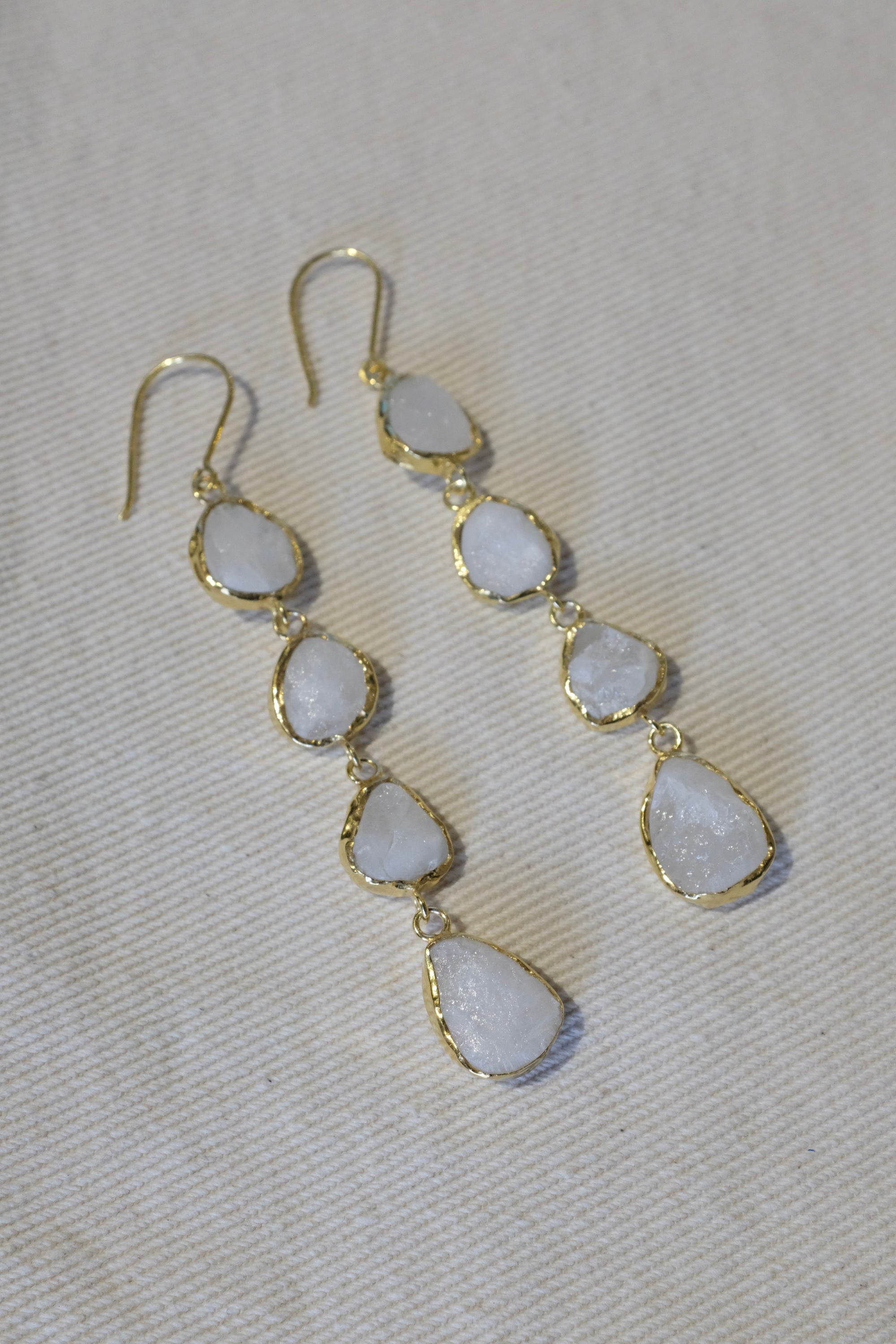 Truvai Gardenia Earrings / Upcycled 18kt gold plated brass
