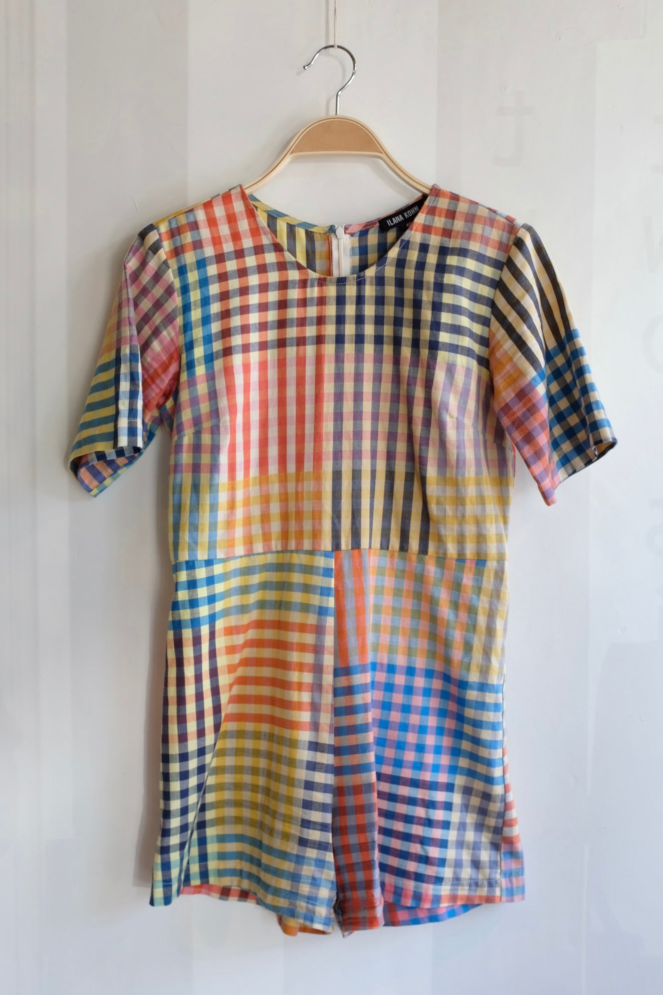 Pre-loved / Ilana  Khon Picnic Plaid Playsuit / Size 4P