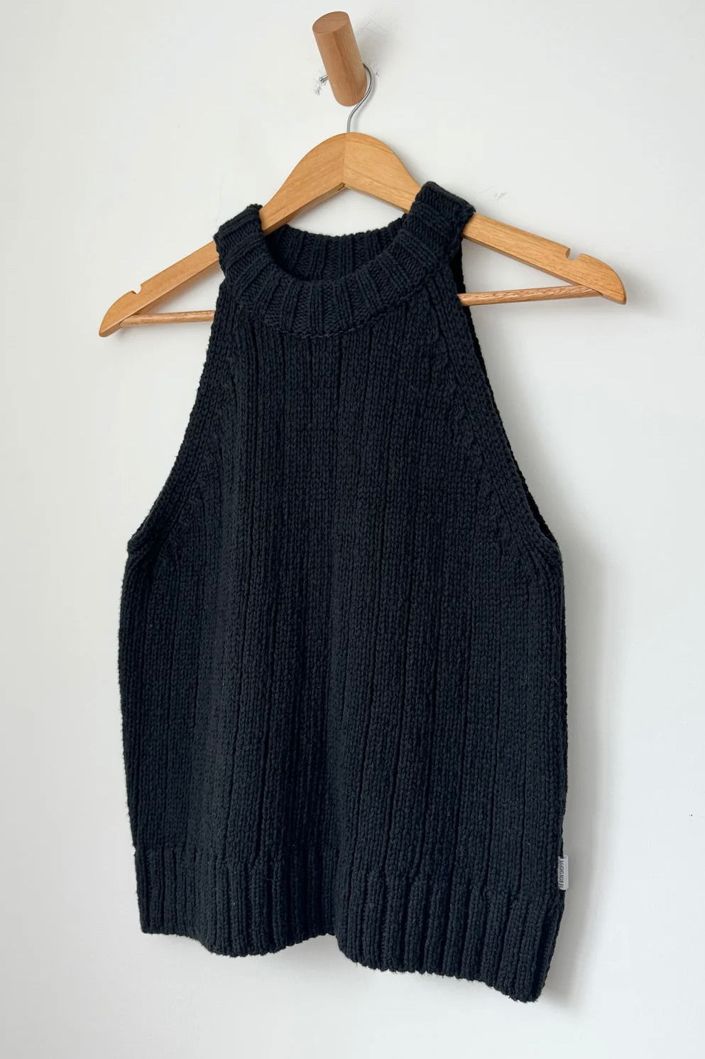 Claire Cotton Sweater Tank / Black