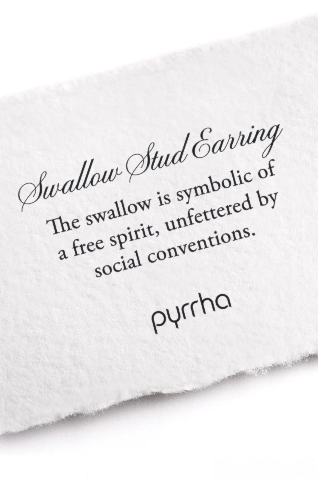 Pyrrah Swallow Stud Earrings / Sterling Silver