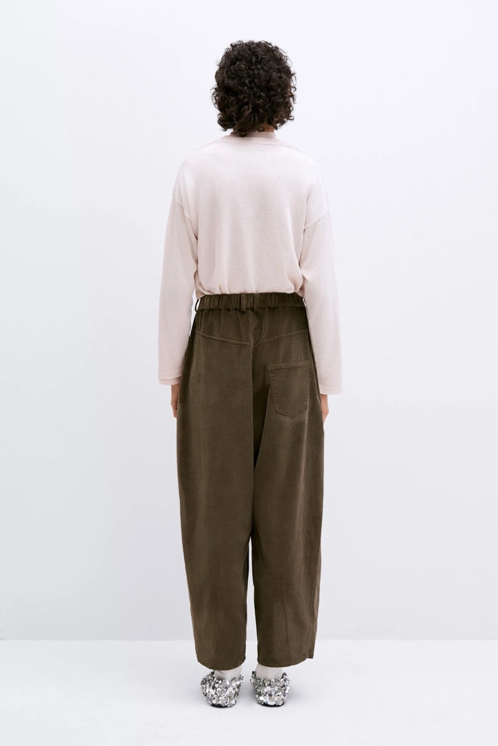 Cordera Corduroy Baggy Pants / Moss