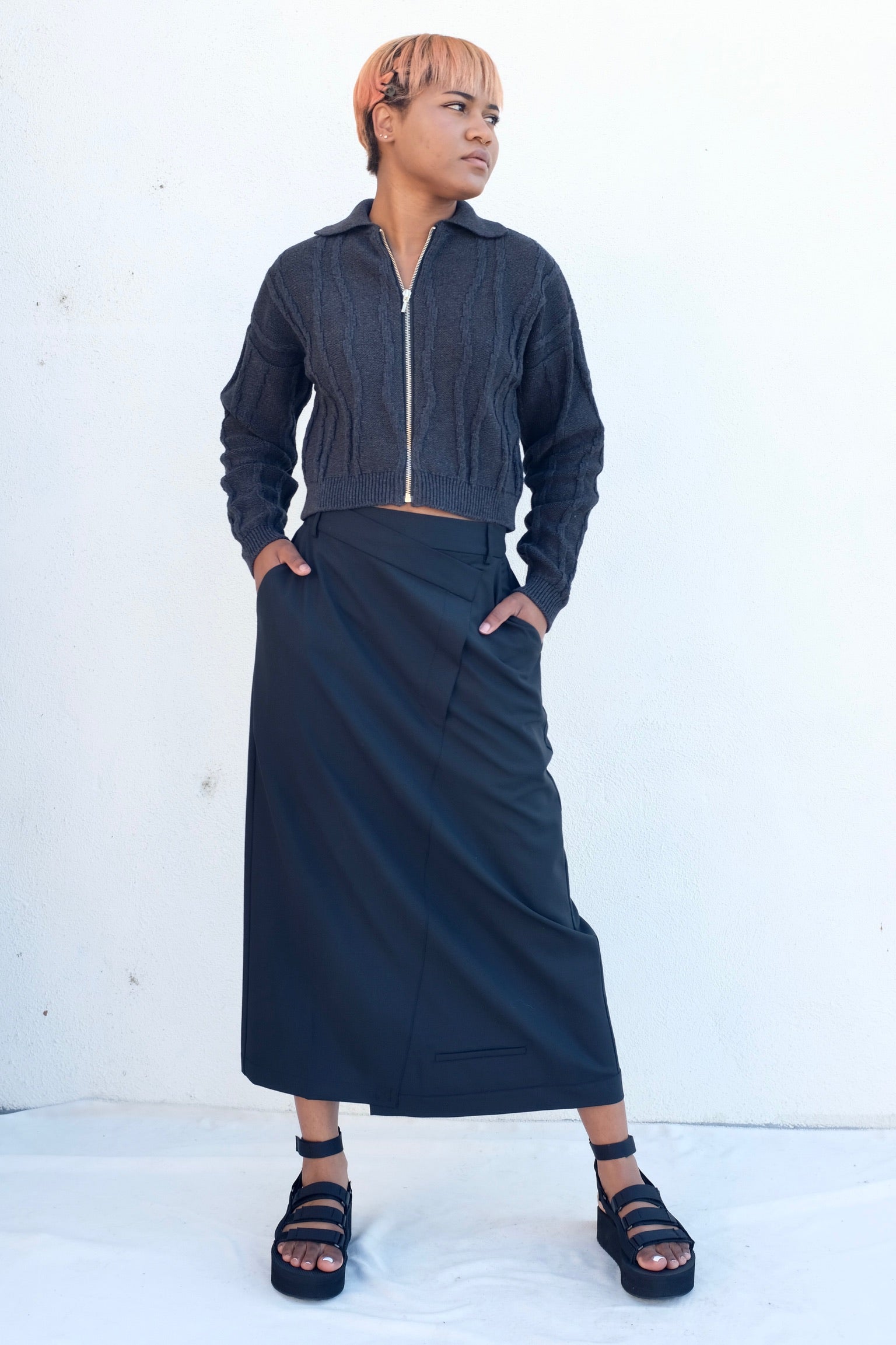 Cordera Tailoring Skirt / Black