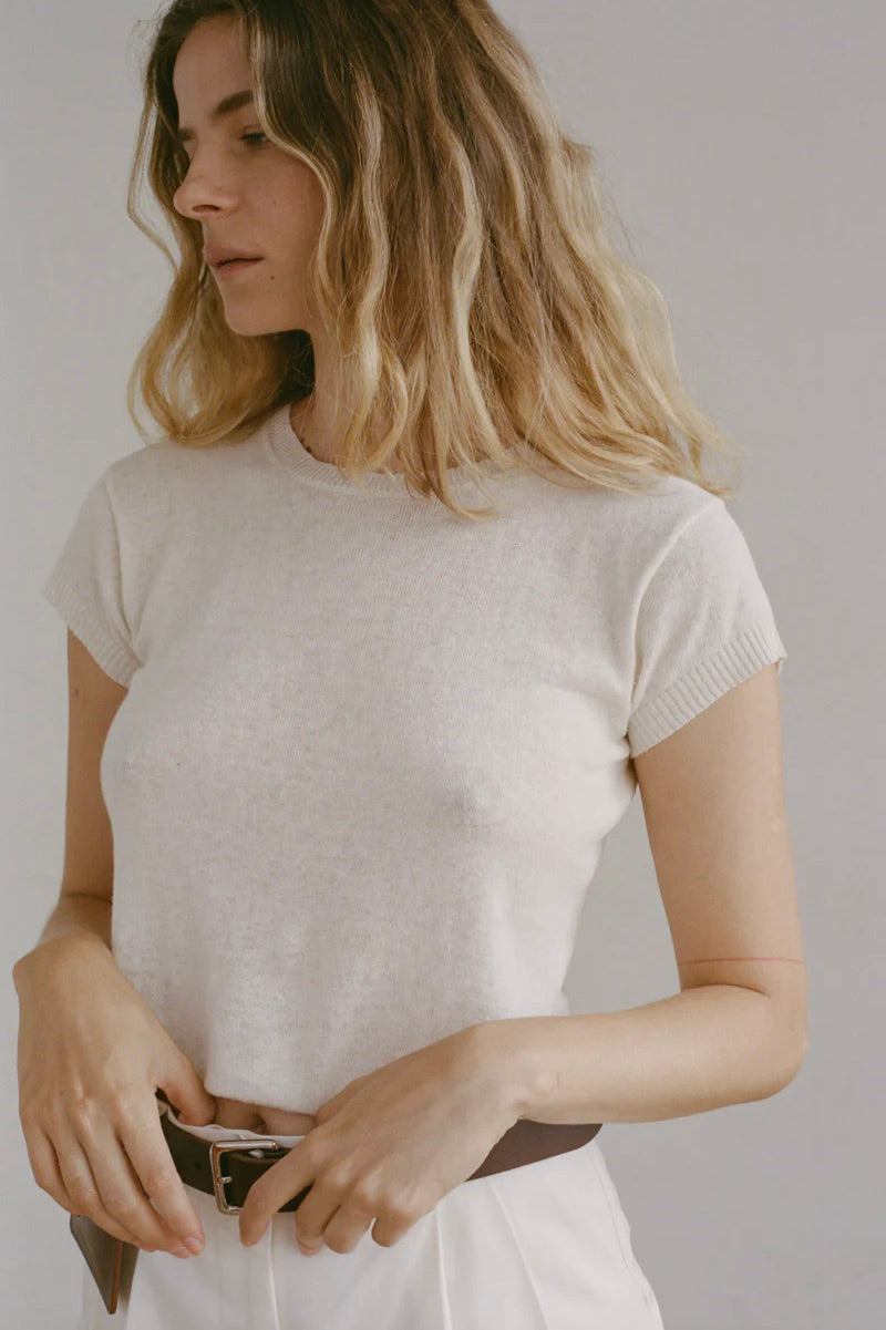 Shaina Mote Baby Tee / Chalk