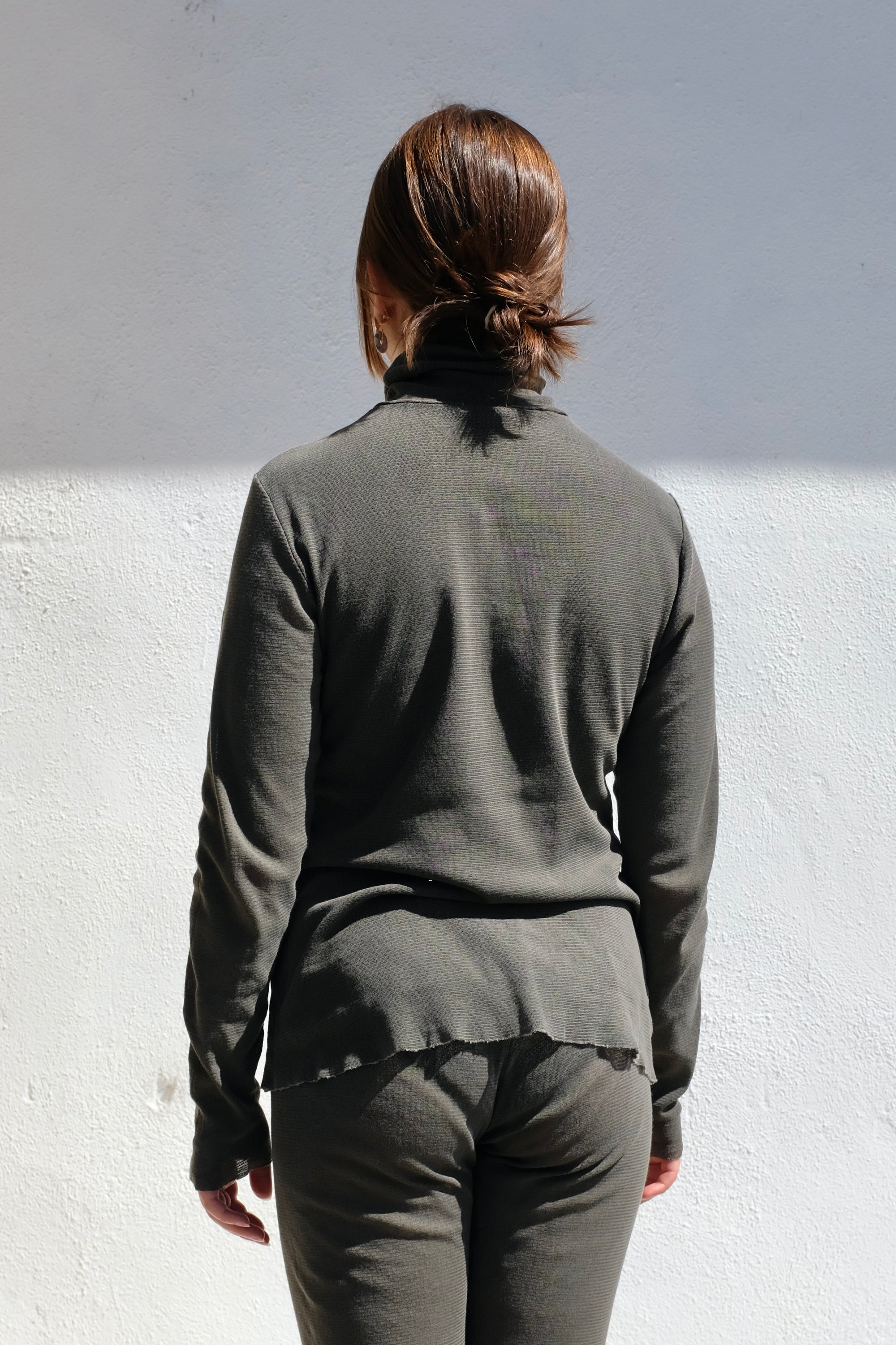 Black Crane Mesh Leggings / Slate
