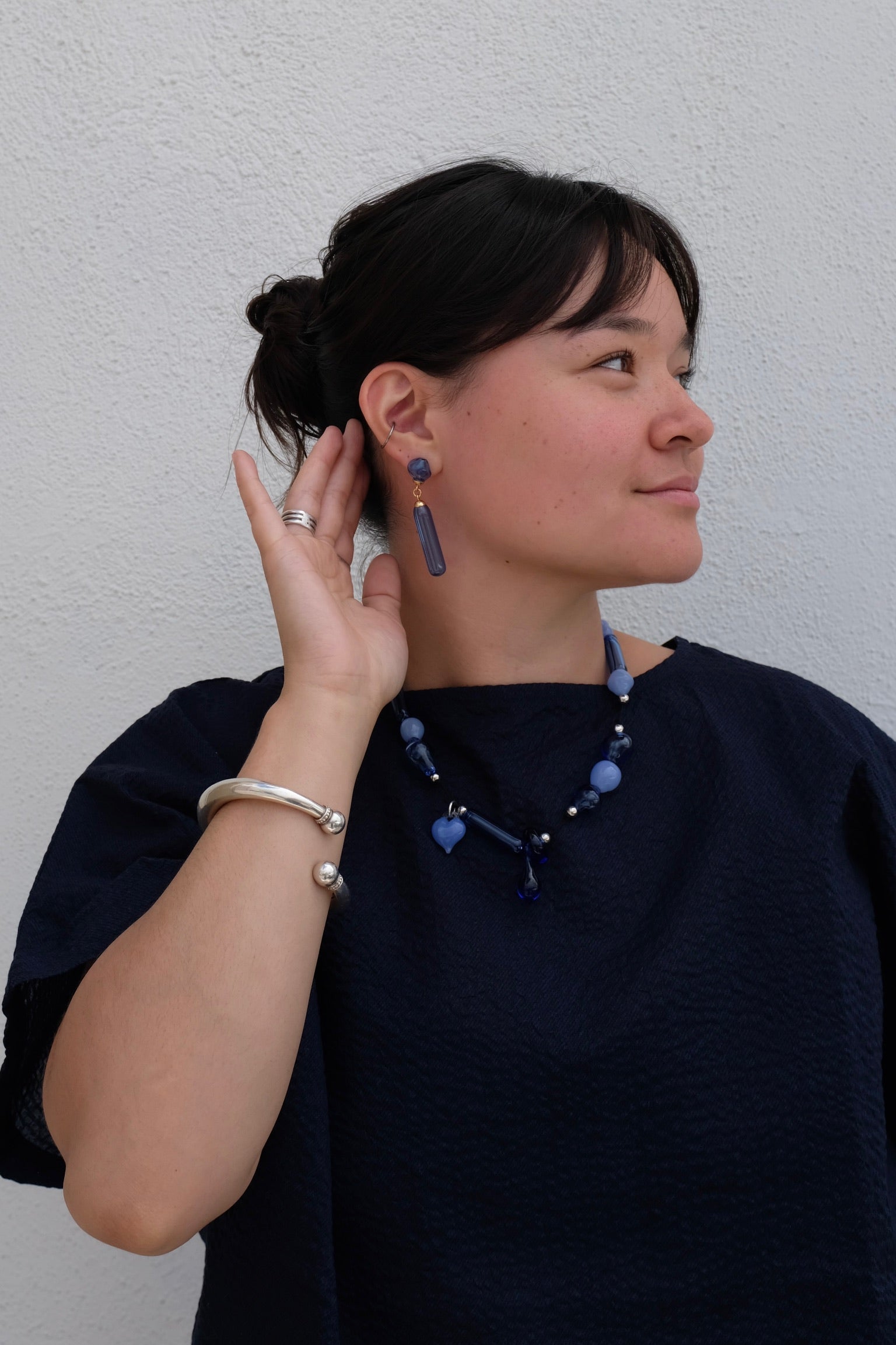 Levens Small Bambu Earrings / Blue