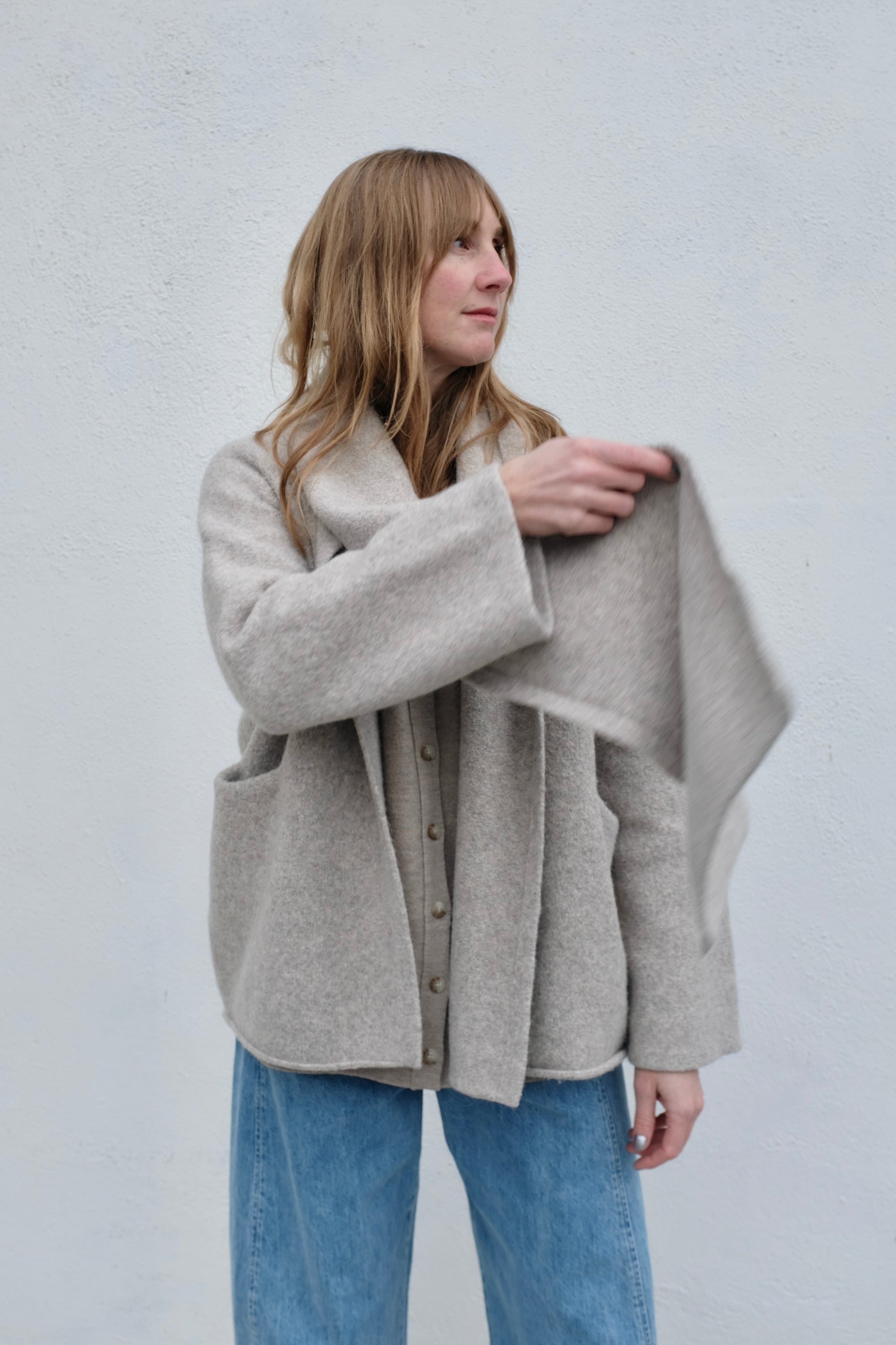 Lauren Manoogian Wrap Coat / Pebble