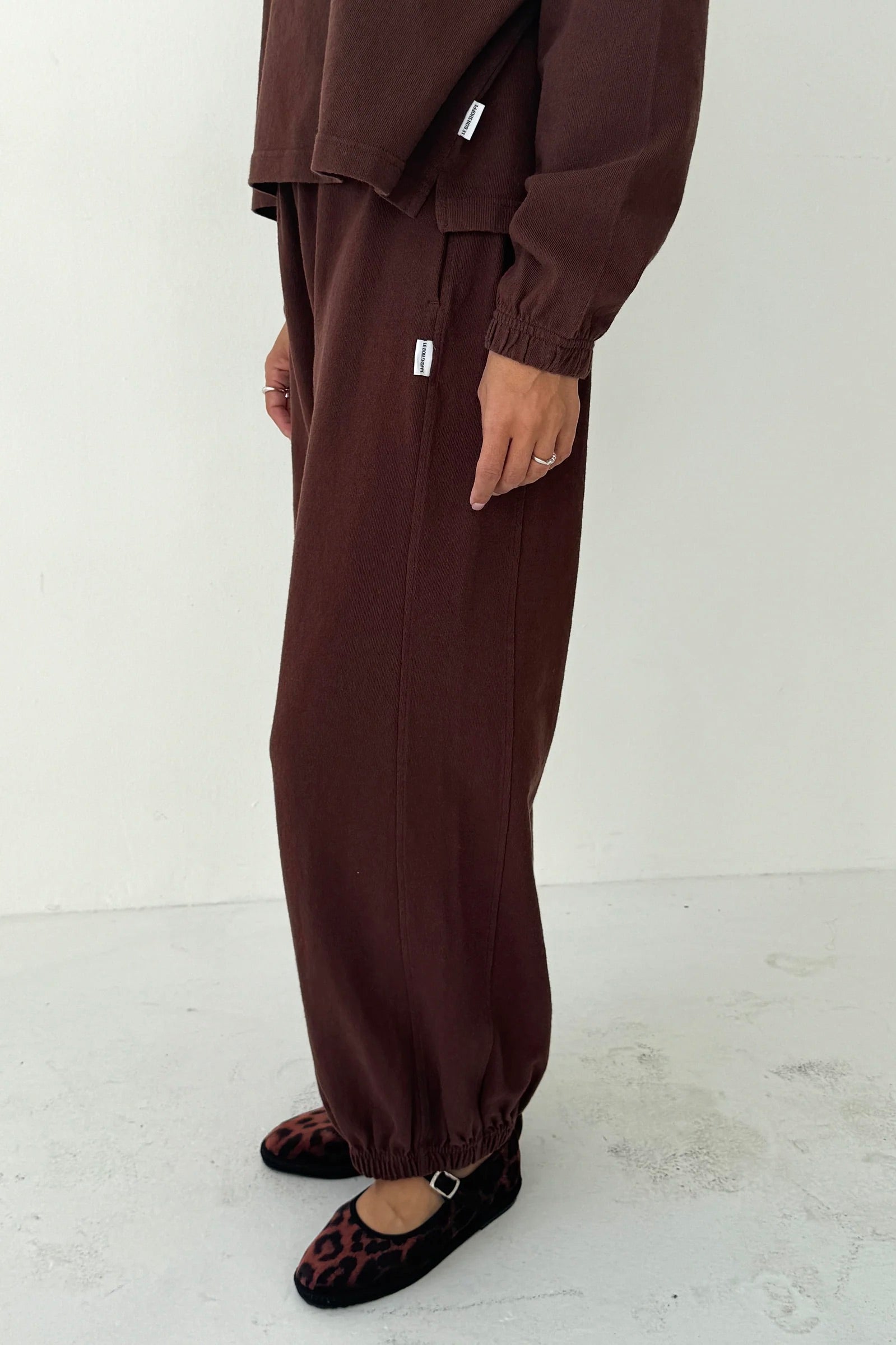 Le Bon Shoppe Cotton Jersey Balloon Pant / Chestnut