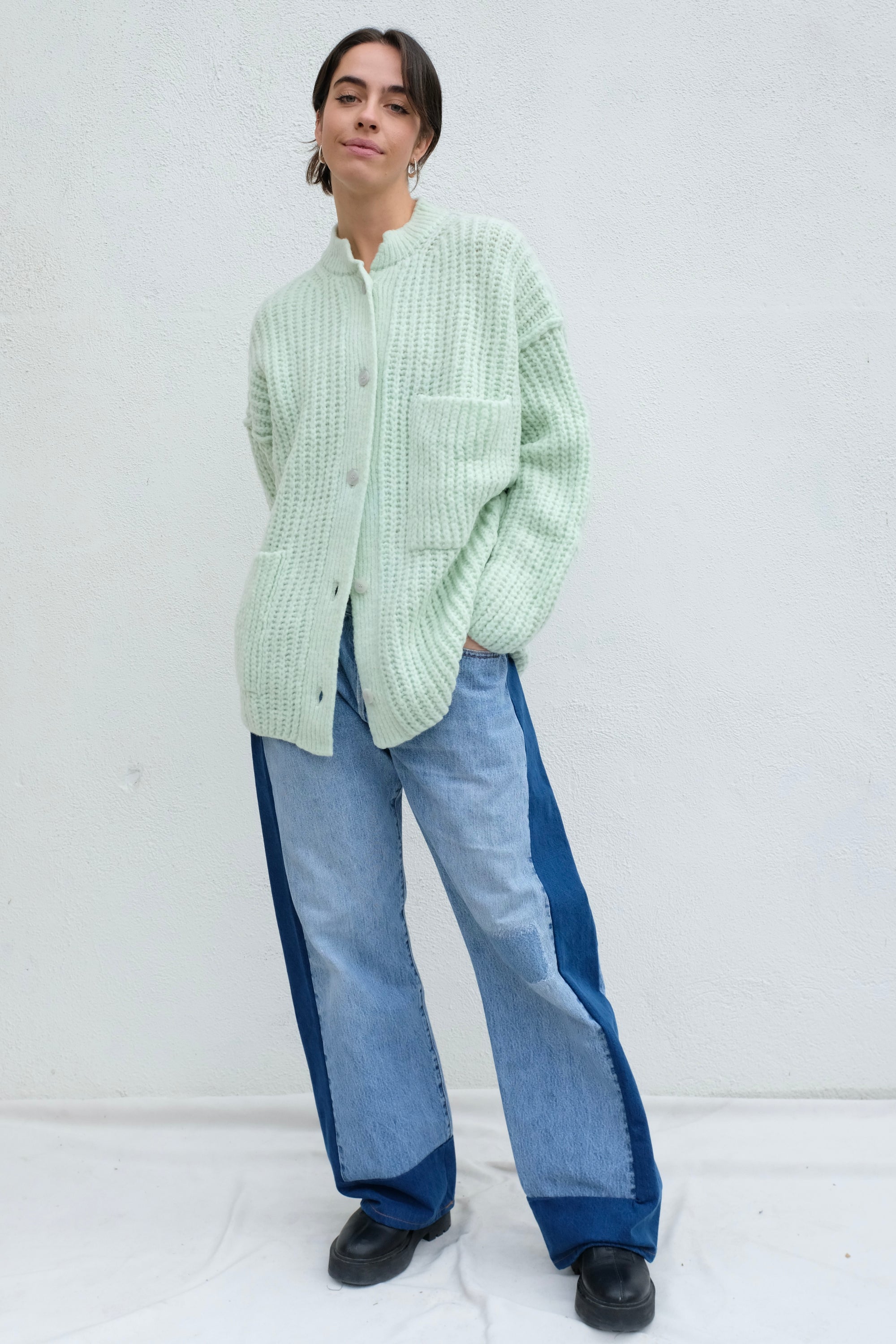 Rus Nui cardigan / Soft Green