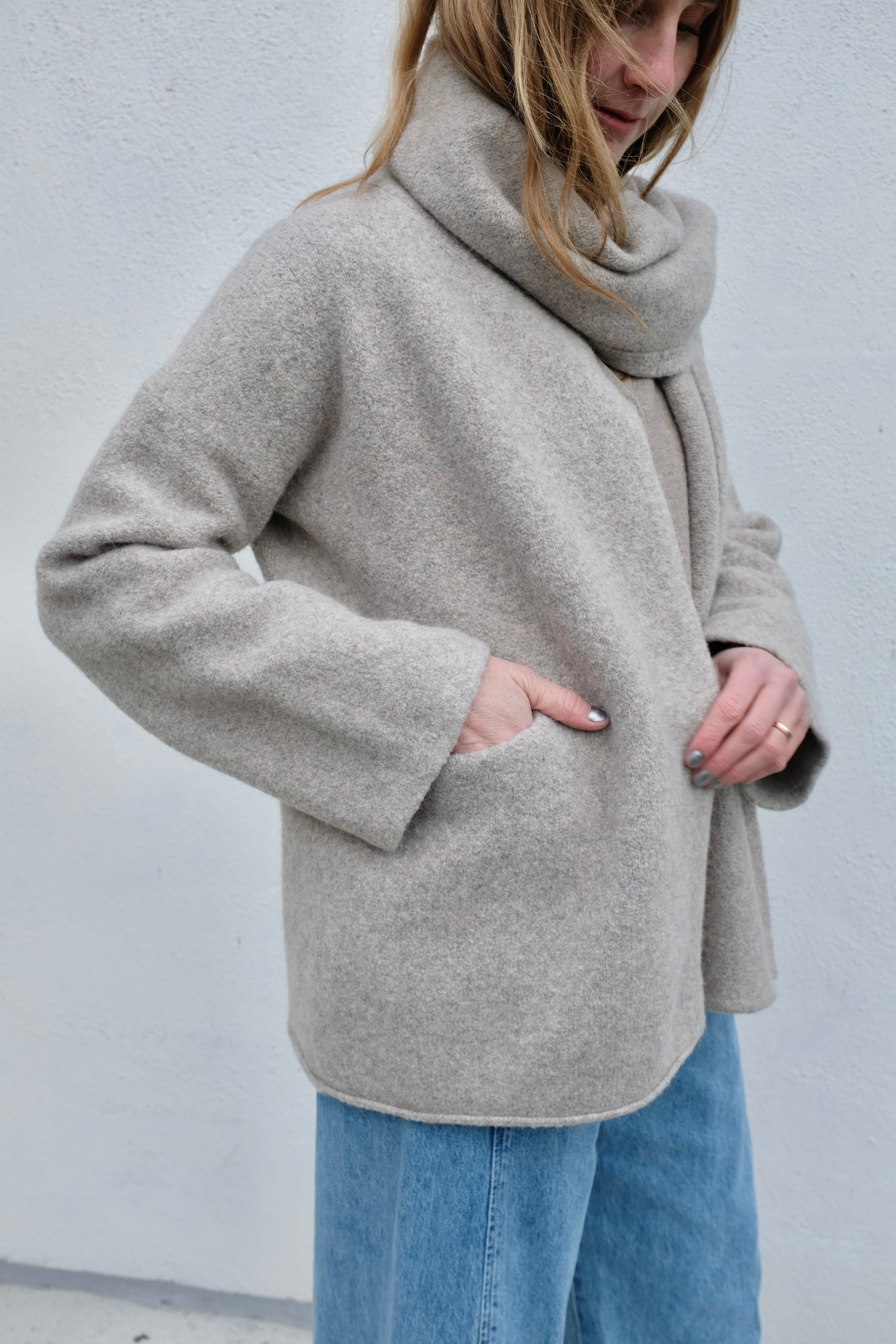 Lauren Manoogian Wrap Coat / Pebble