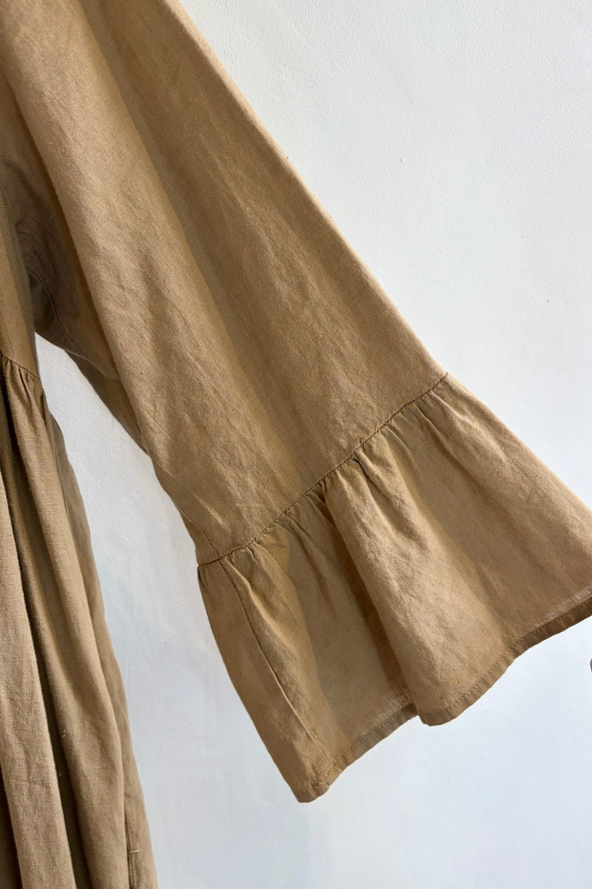 Pre-Loved / Culture V Neck Loose Dress / Tan / Size S