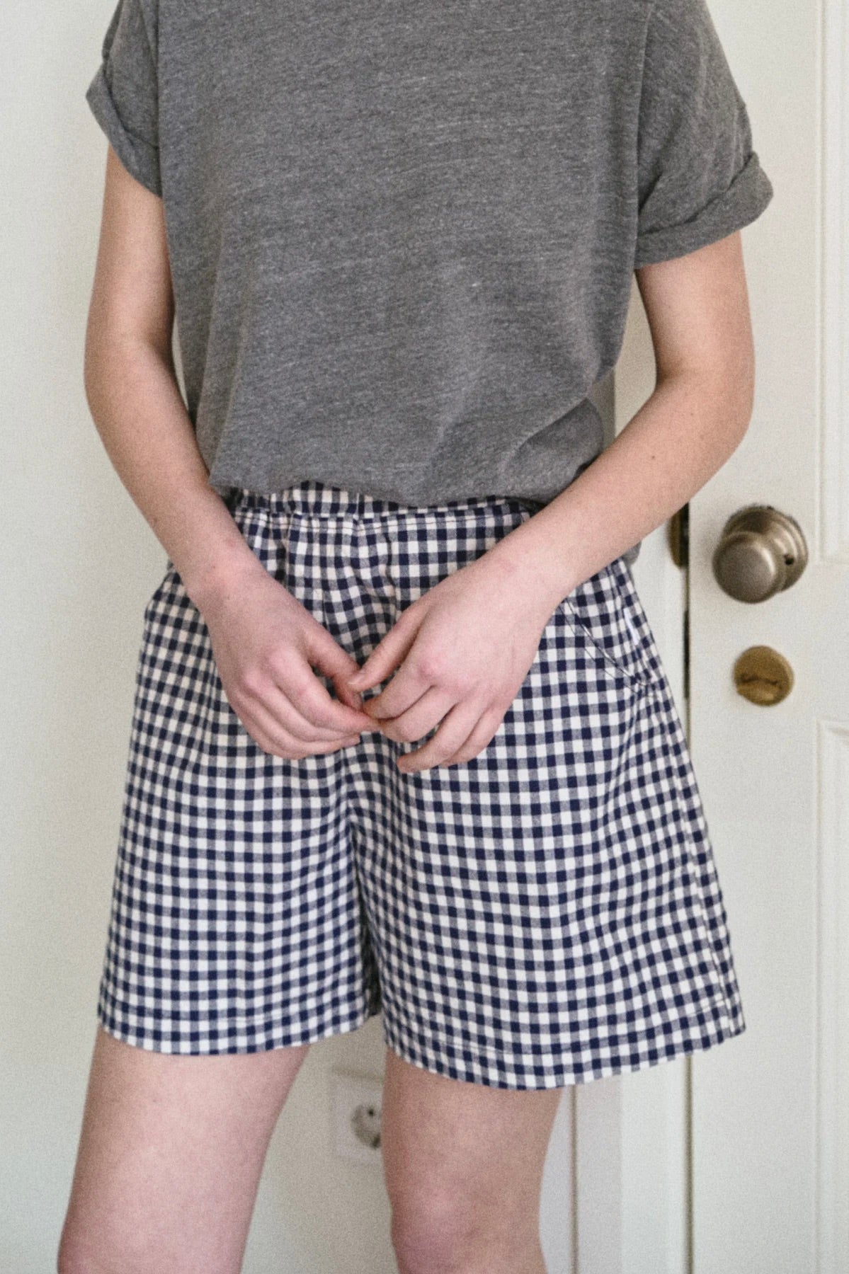 Le Bon Shoppe City Shorts / Navy Gingham