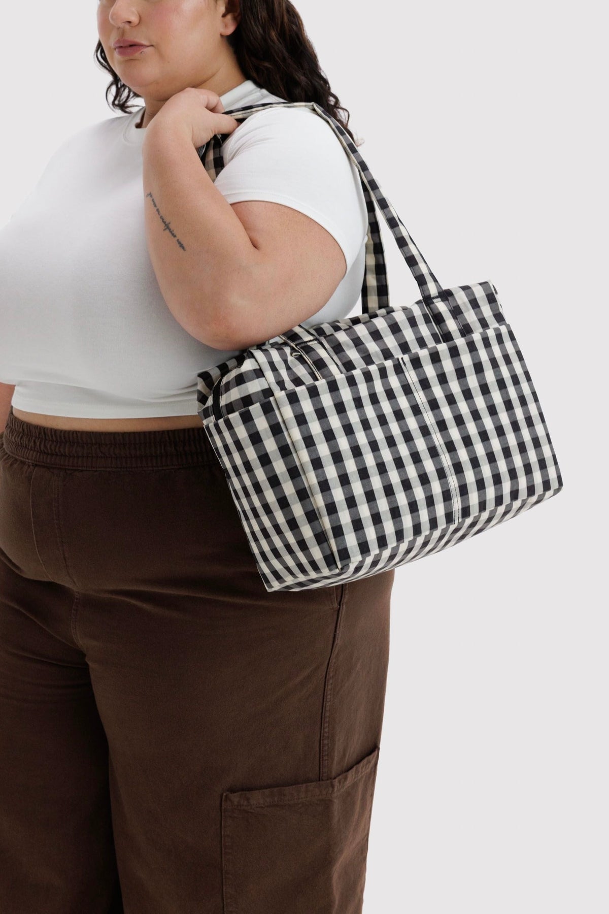 Baggu Everyday Cloud Bag / Black + Cream Gingham