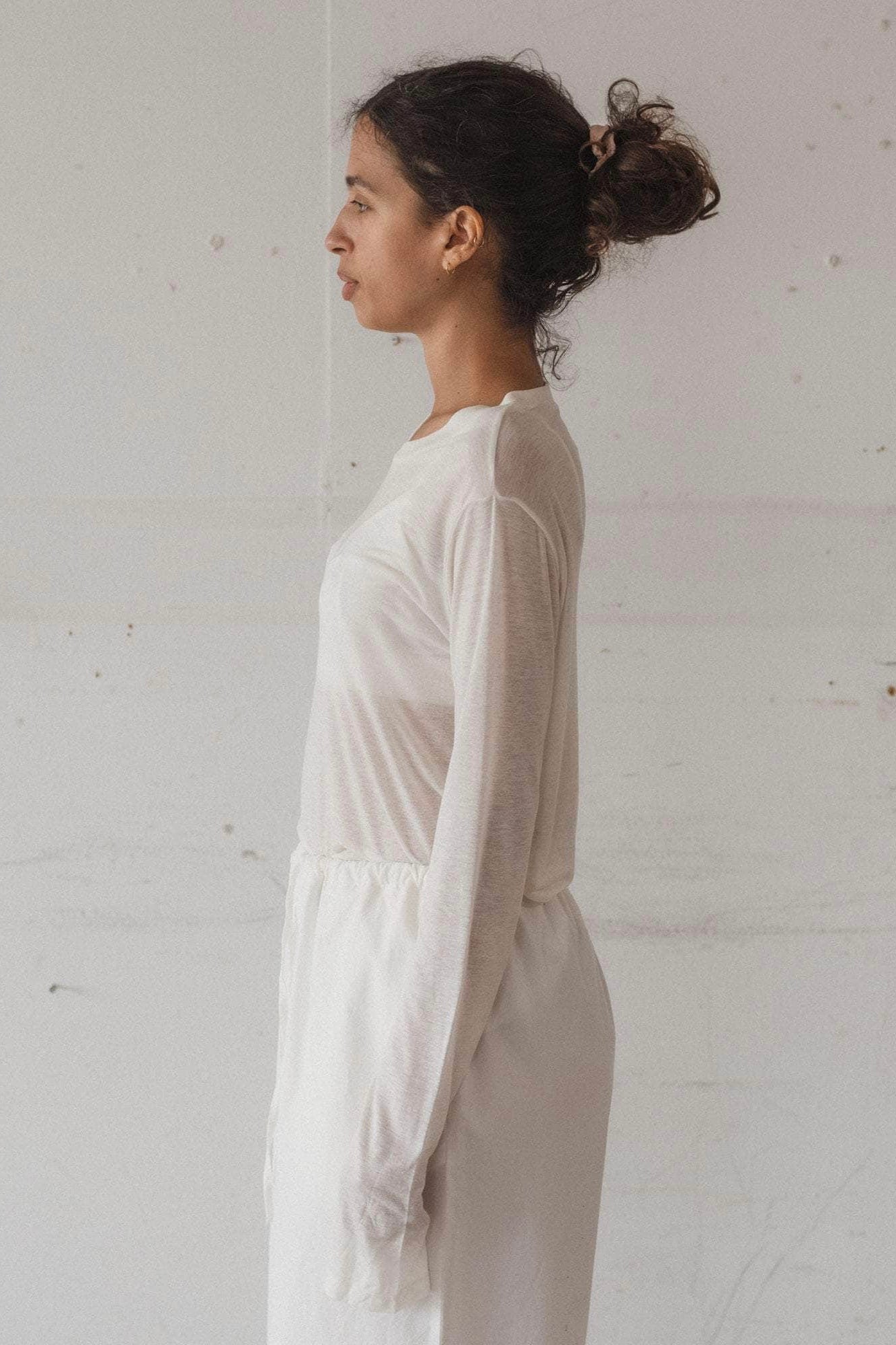 Baserange Long Sleeve Tee - Bamboo Jersey / Undyed